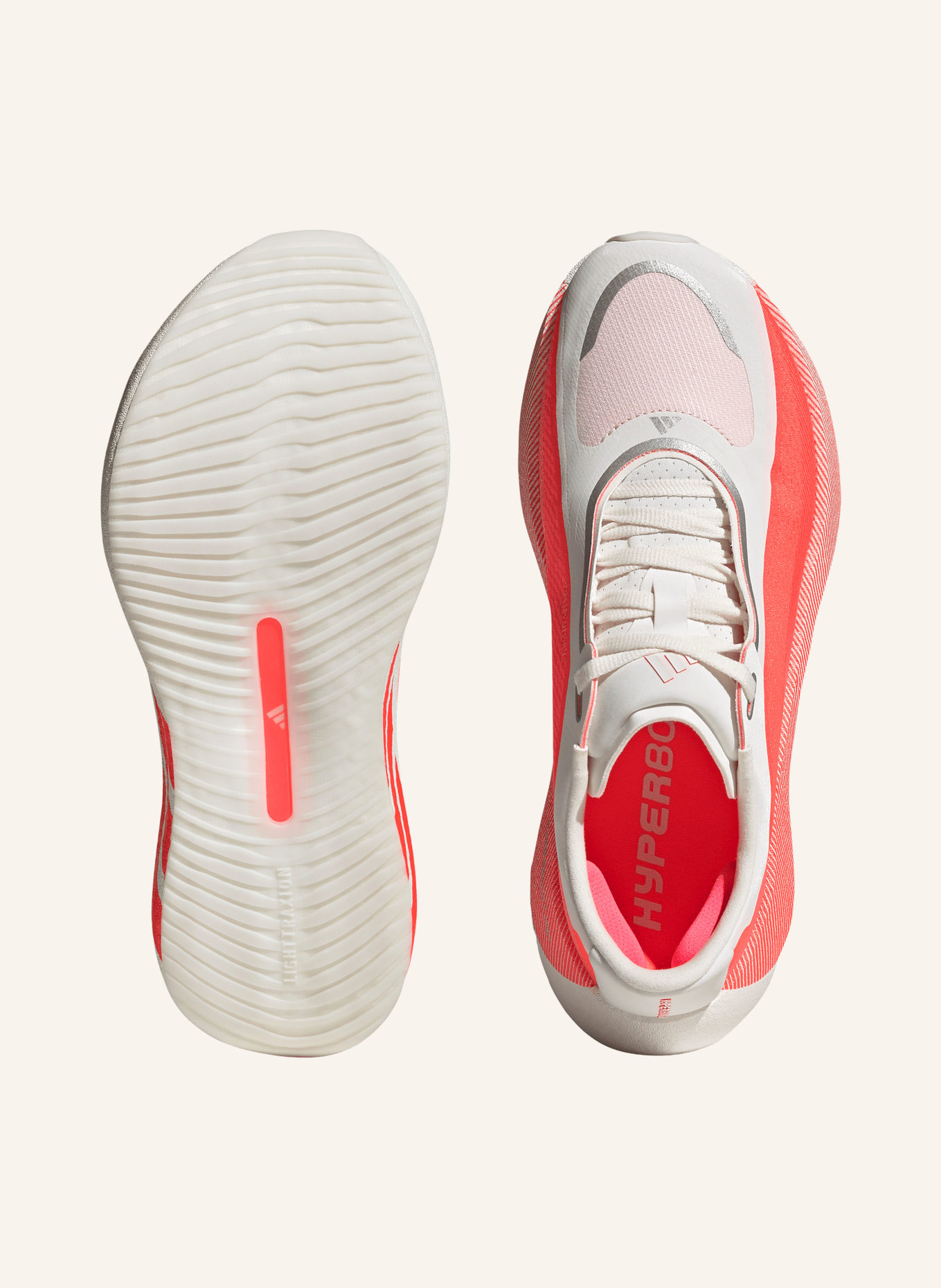 adidas Laufschuhe HYPERBOOST EDGE: NEONROT / WEISS
