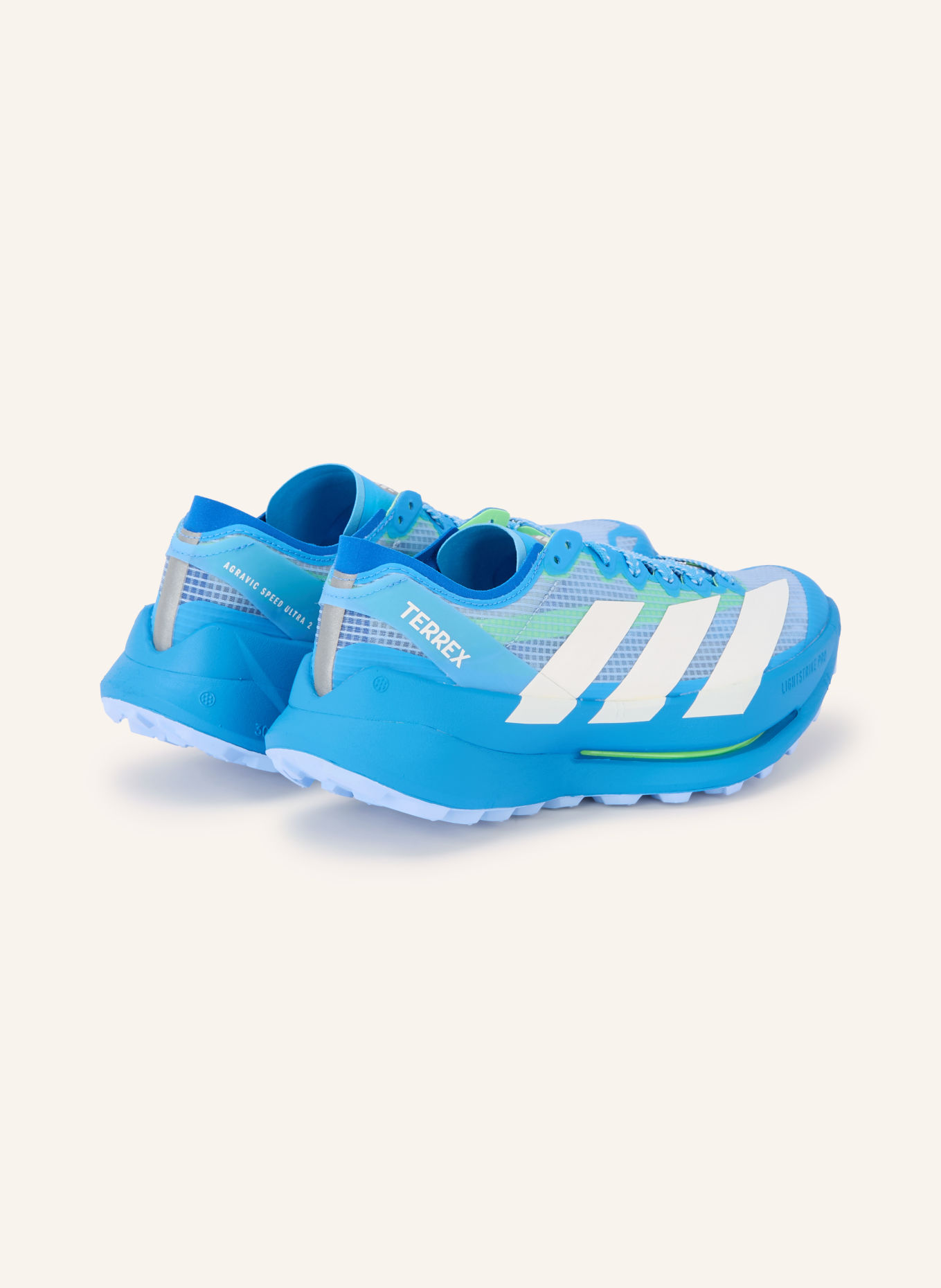 adidas TERREX Běžecké trailové boty TERREX AGRAVIC SPEED ULTRA 2: MODRÁ / NEONOVĚ ZELENÁ / BÍLÁ