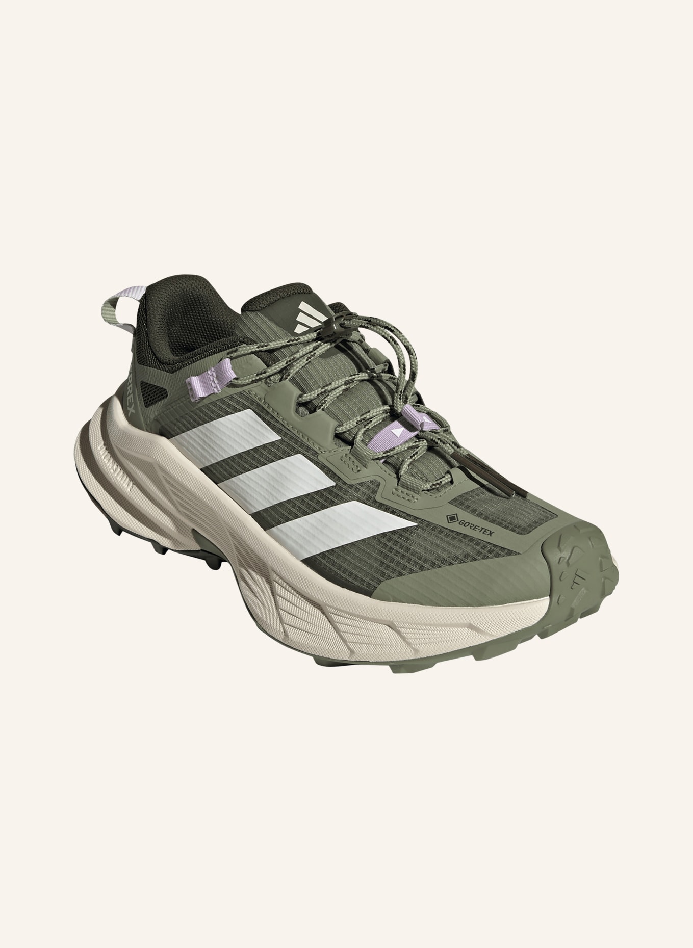 adidas TERREX Turistické boty TERREX FREEHIKER SL GTX: OLIVOVÁ / REŽNÁ / SVĚTLE FIALOVÁ