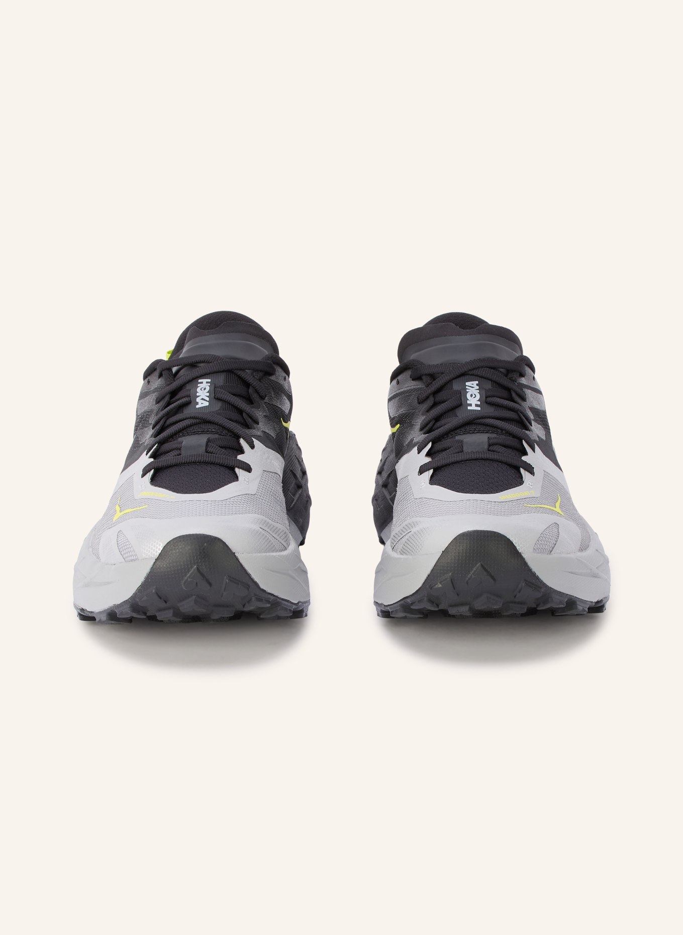 HOKA SPEEDGOAT 7 Trail Running Shoes: GRAY / NEON YELLOW / BLACK