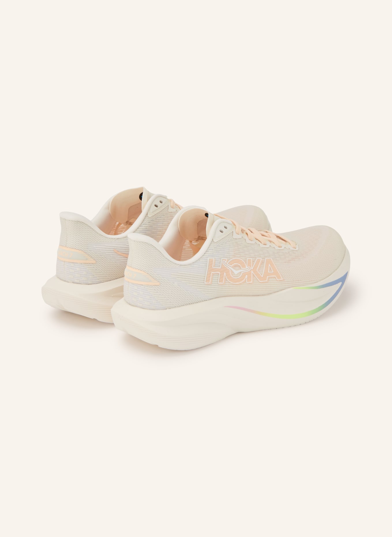 HOKA Laufschuhe MACH 7: HELLORANGE / CREME