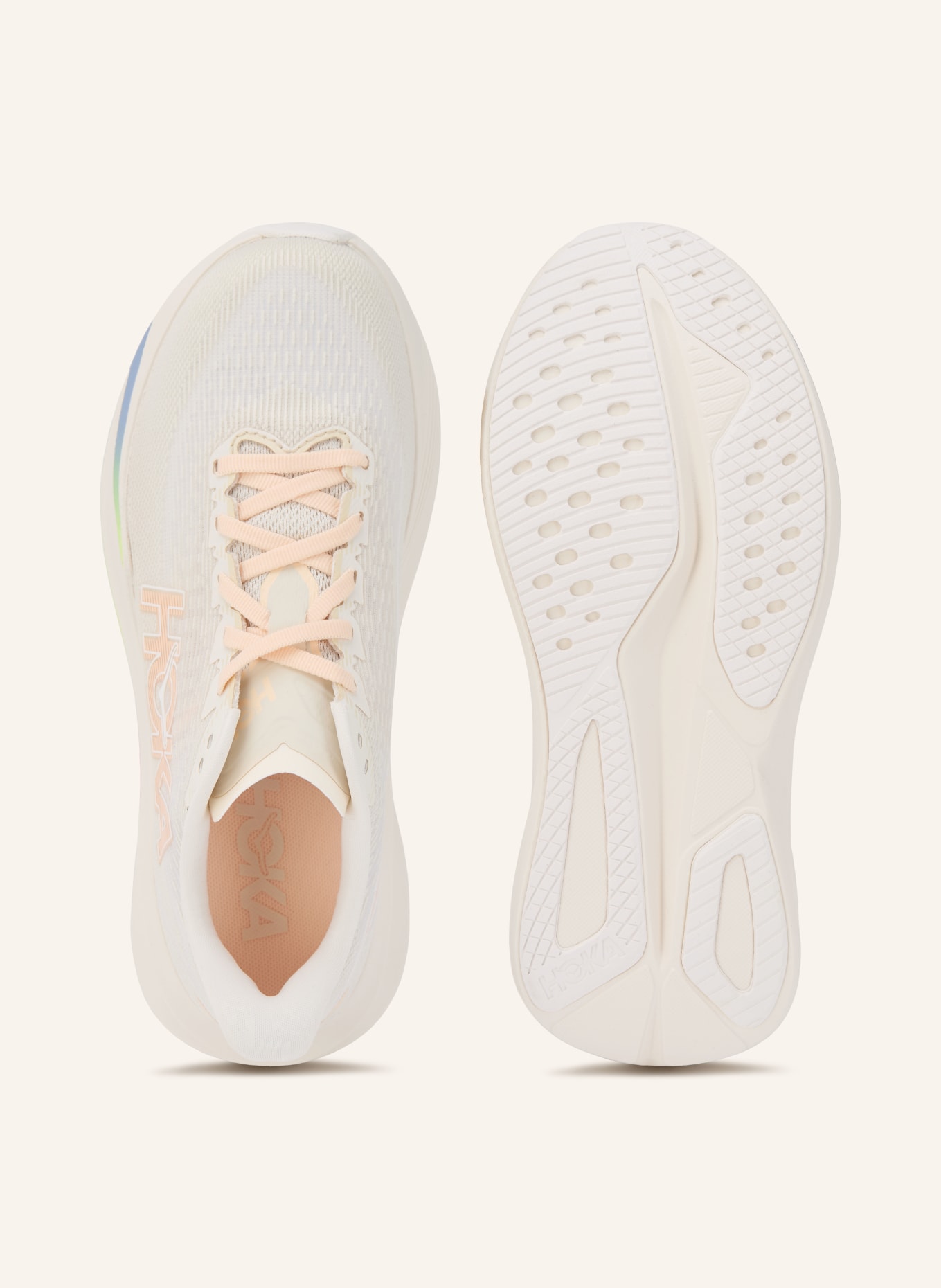 HOKA Laufschuhe MACH 7: HELLORANGE / CREME