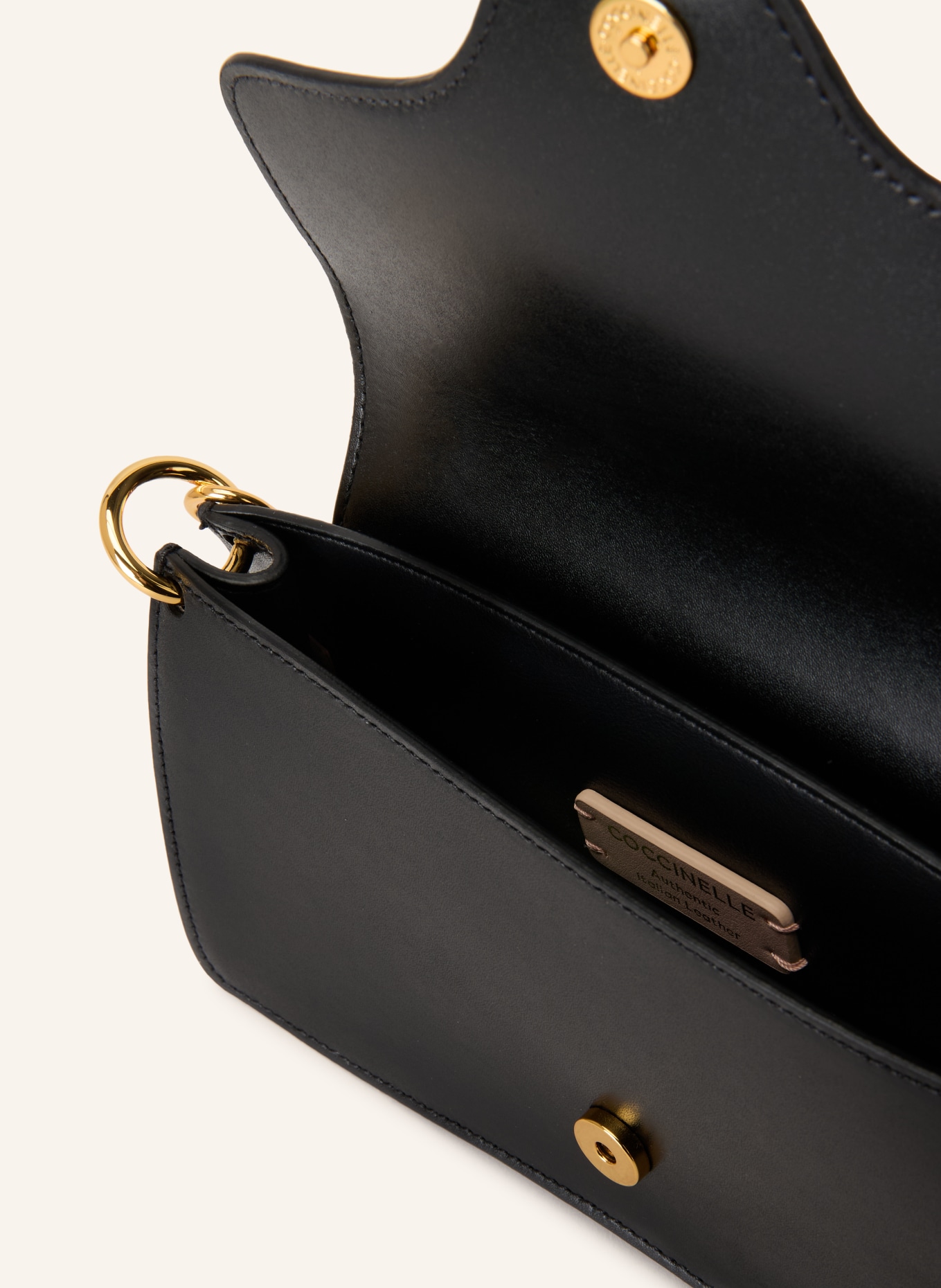 COCCINELLE shoulder bag: BLACK / GOLD