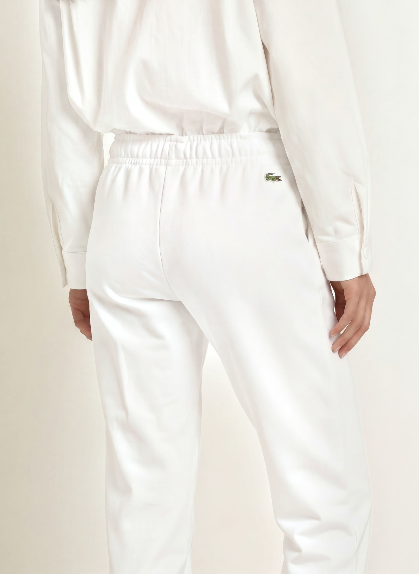 LACOSTE sweatpants: WHITE