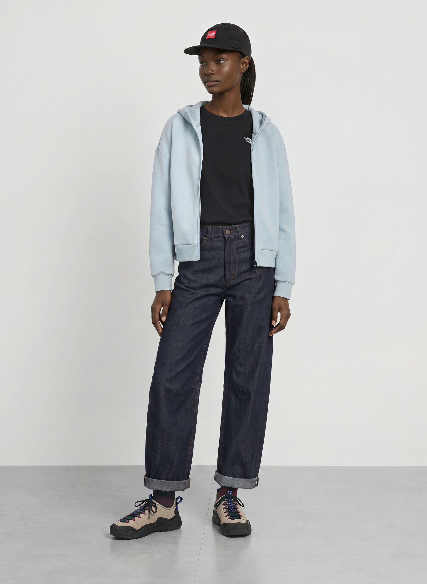 THE NORTH FACE Sweatjacke JAIDA: BLAUGRAU