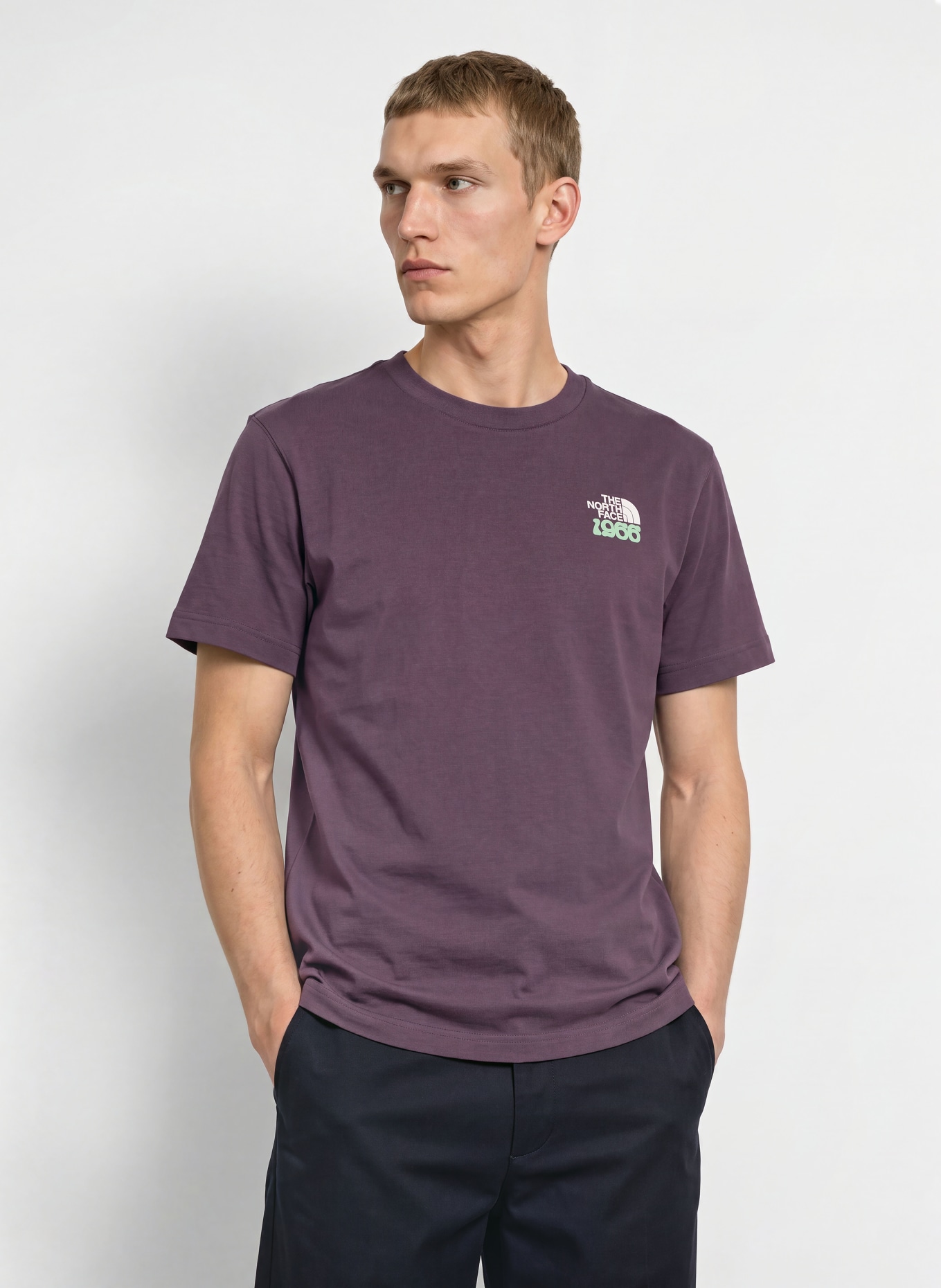 THE NORTH FACE T-shirt 1966 TNF: MÖRKLILA / MINT / VIT