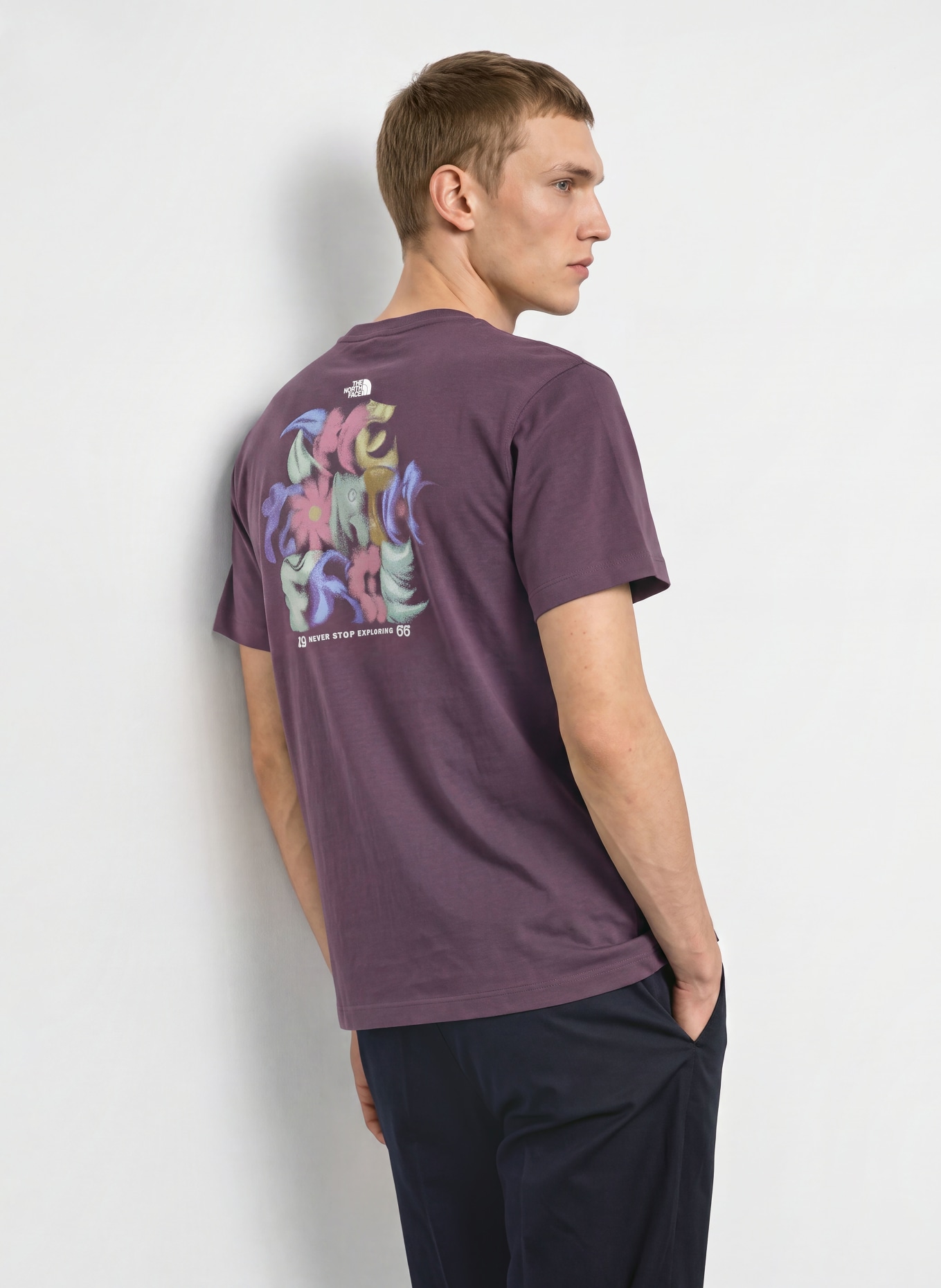 THE NORTH FACE T-shirt 1966 TNF: MÖRKLILA / MINT / VIT