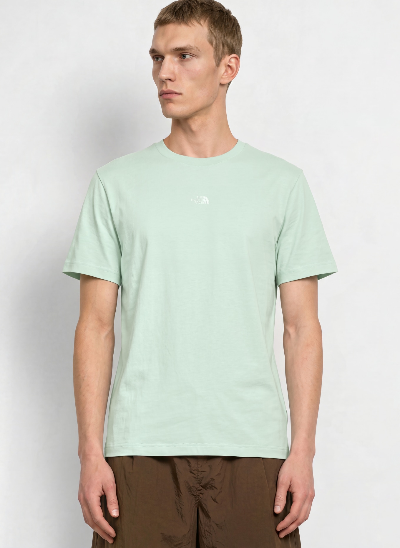 THE NORTH FACE T-shirt ESSENTIAL CENTER: LJUSGRÖN / VIT