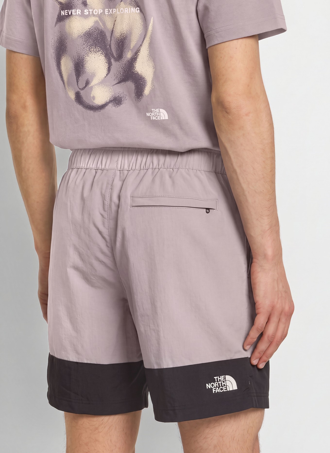 THE NORTH FACE 2-i-1-trekkingshorts LEYNAR: GRÅ / VIT / SVART