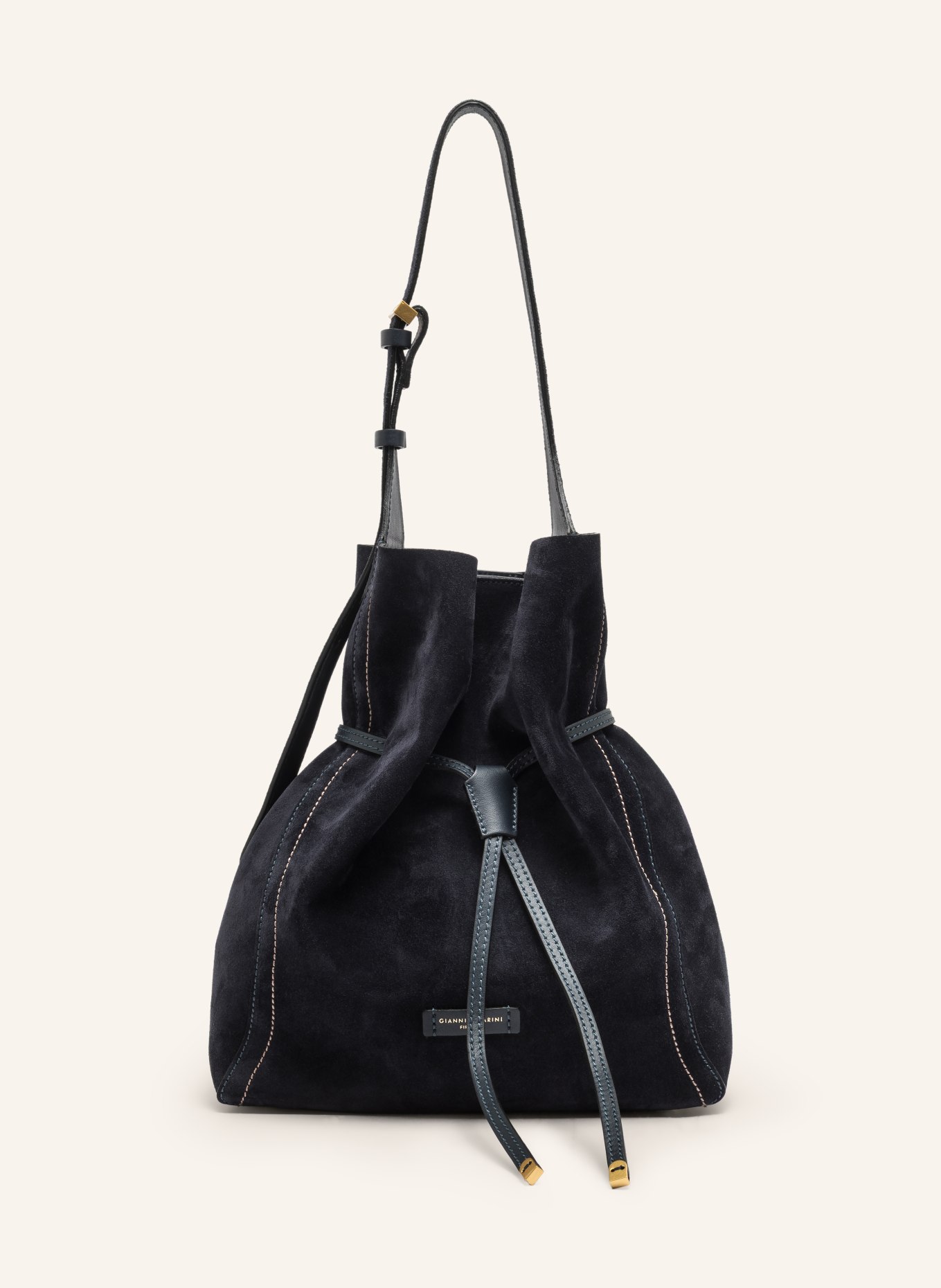 GIANNI CHIARINI Tas SIENNA: DONKERBLAUW / GOUD