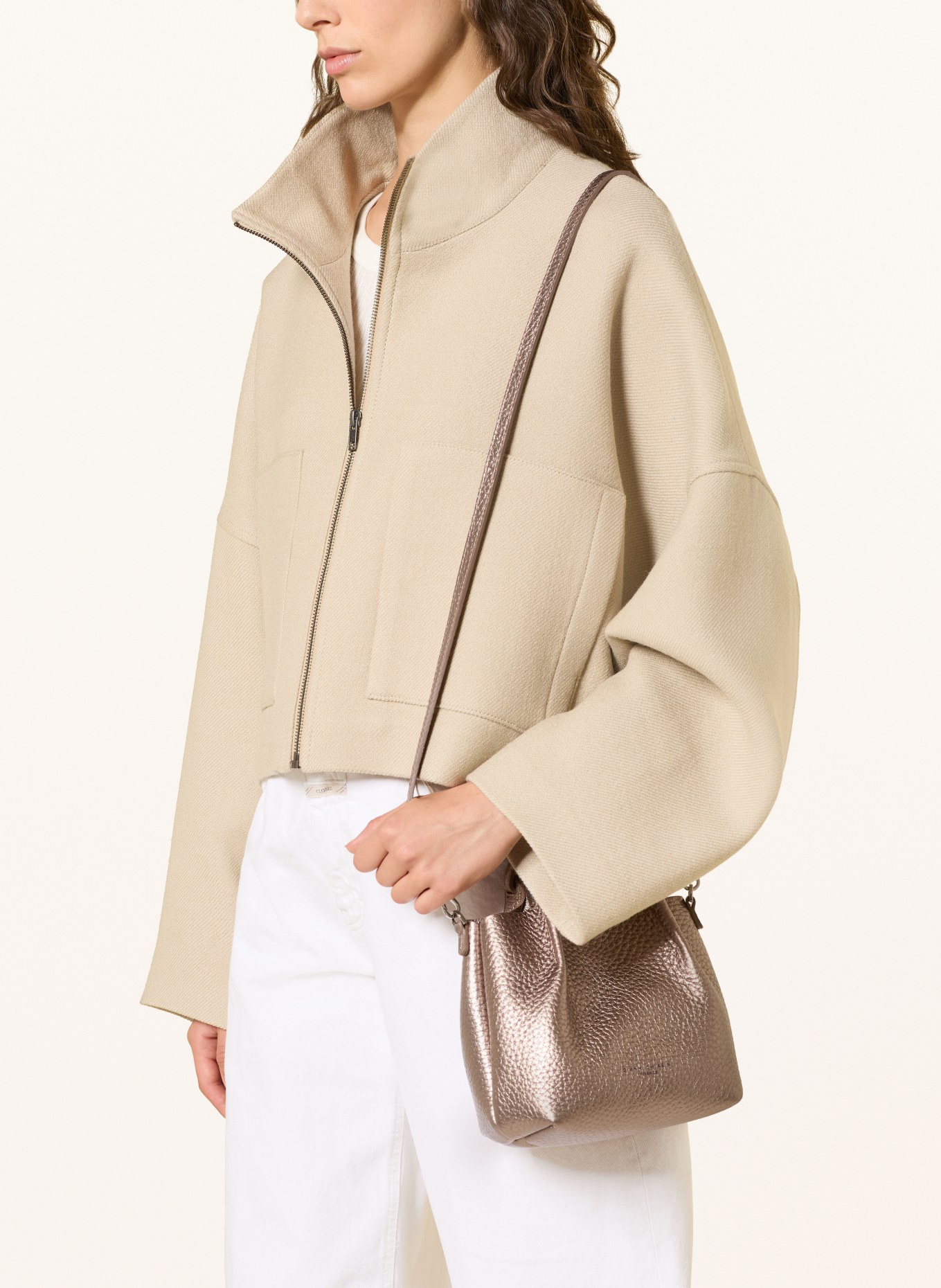 GIANNI CHIARINI DUA MINI shoulder bag: TAUPE