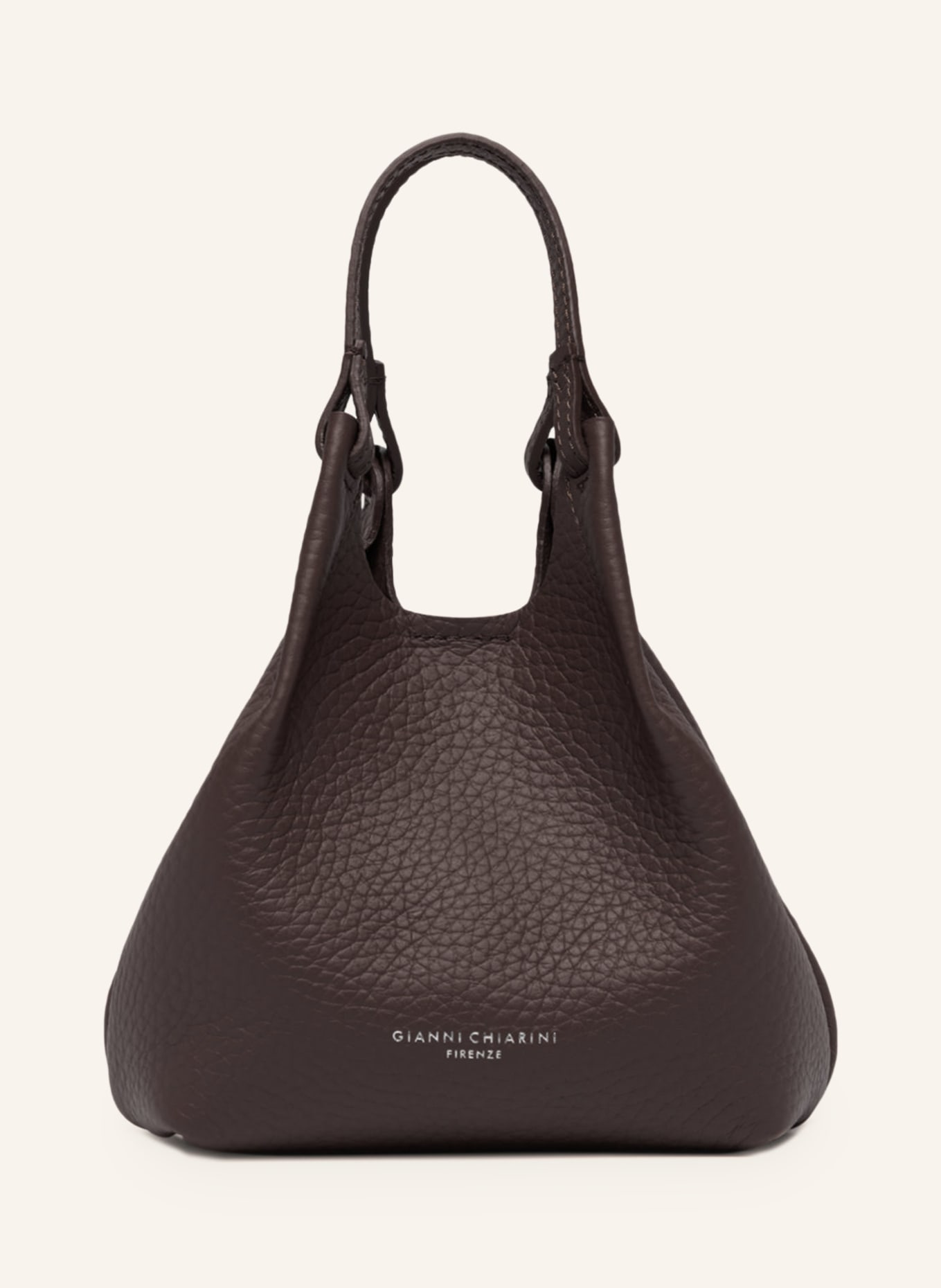 GIANNI CHIARINI Schoudertas DUA MINI: MARRON FONCÉ / ZILVER