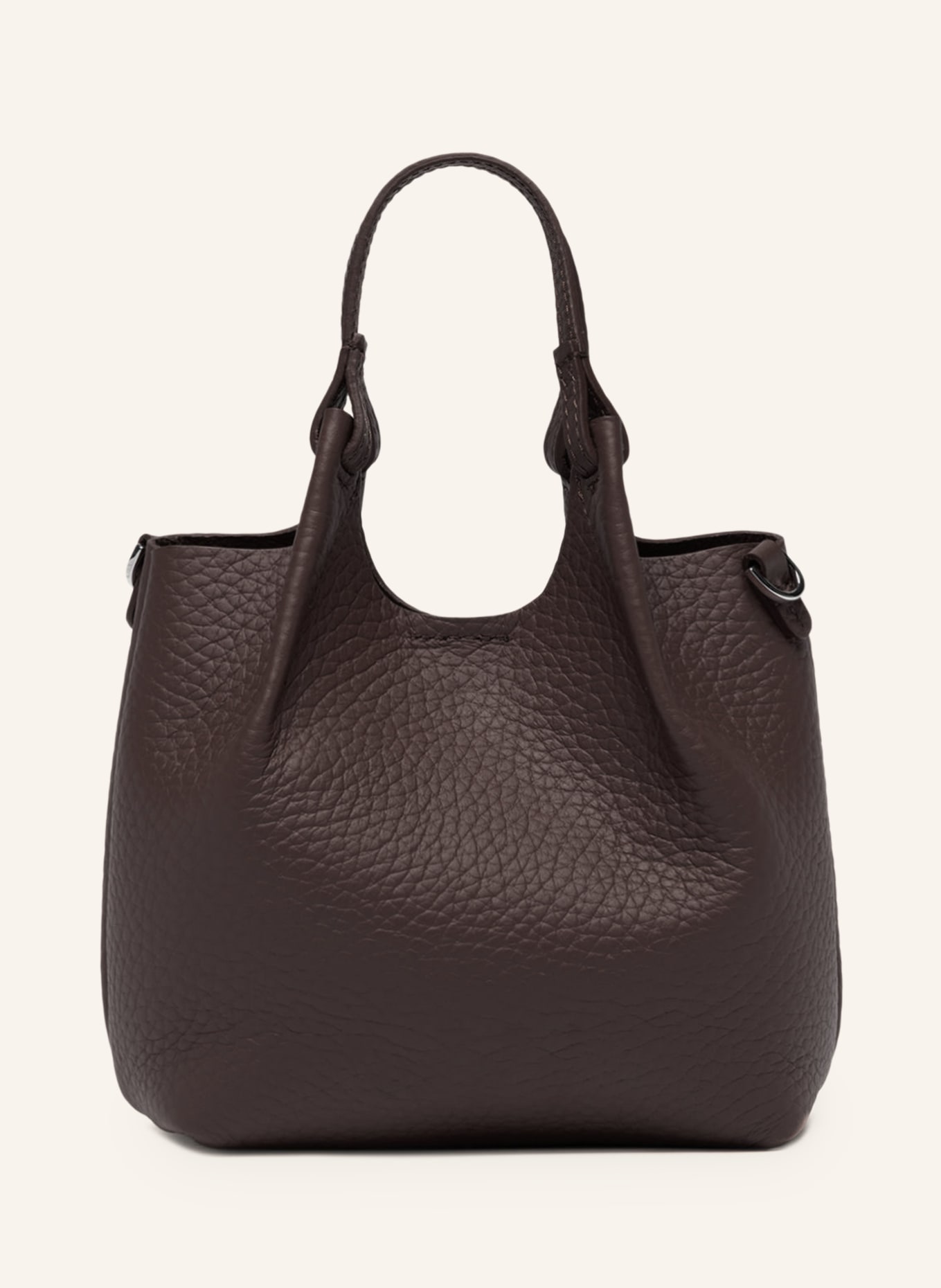 GIANNI CHIARINI Schoudertas DUA MINI: MARRON FONCÉ / ZILVER
