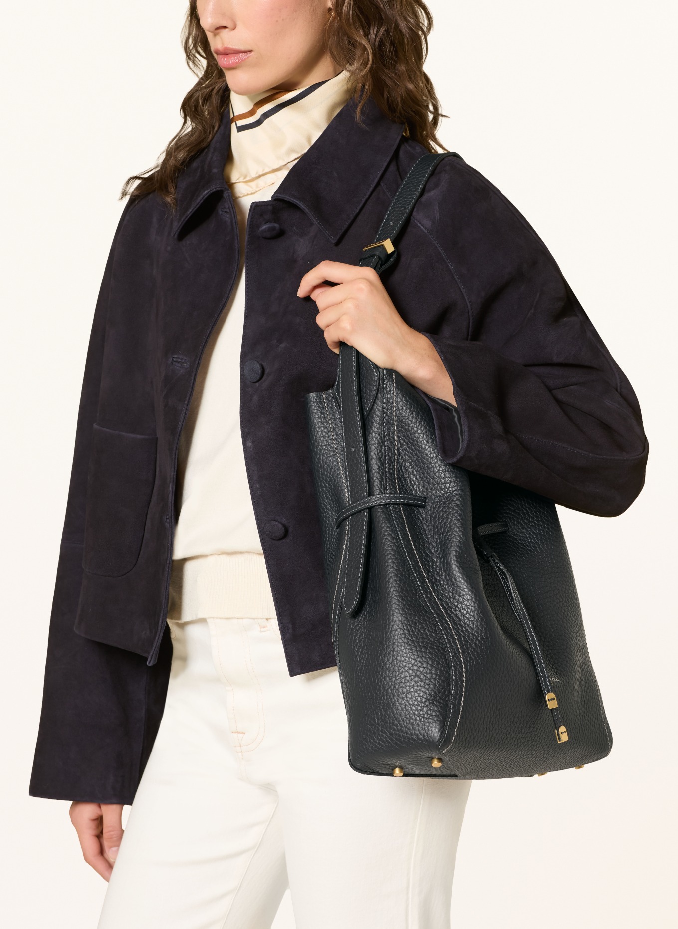 GIANNI CHIARINI Beuteltasche SIENNA mit Pouch: DUNKELBLAU