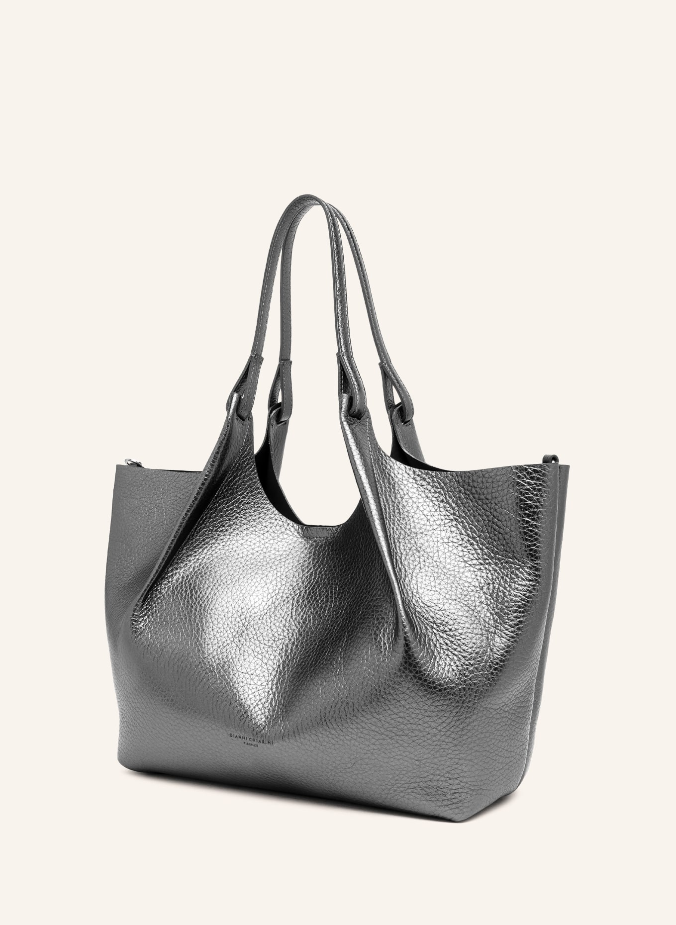 GIANNI CHIARINI Shopper DUA XL mit Pouch: PLATIN
