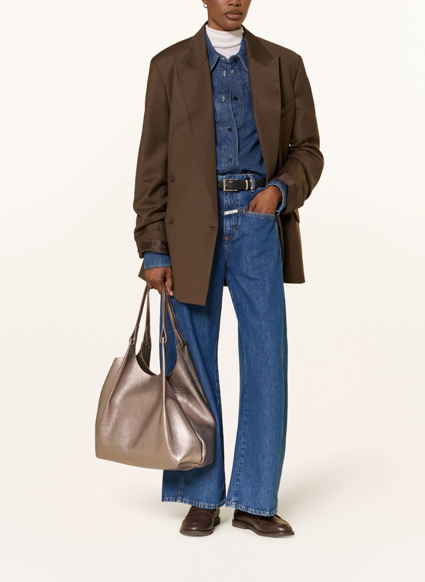 GIANNI CHIARINI Shopper DUA XL mit Pouch: TAUPE