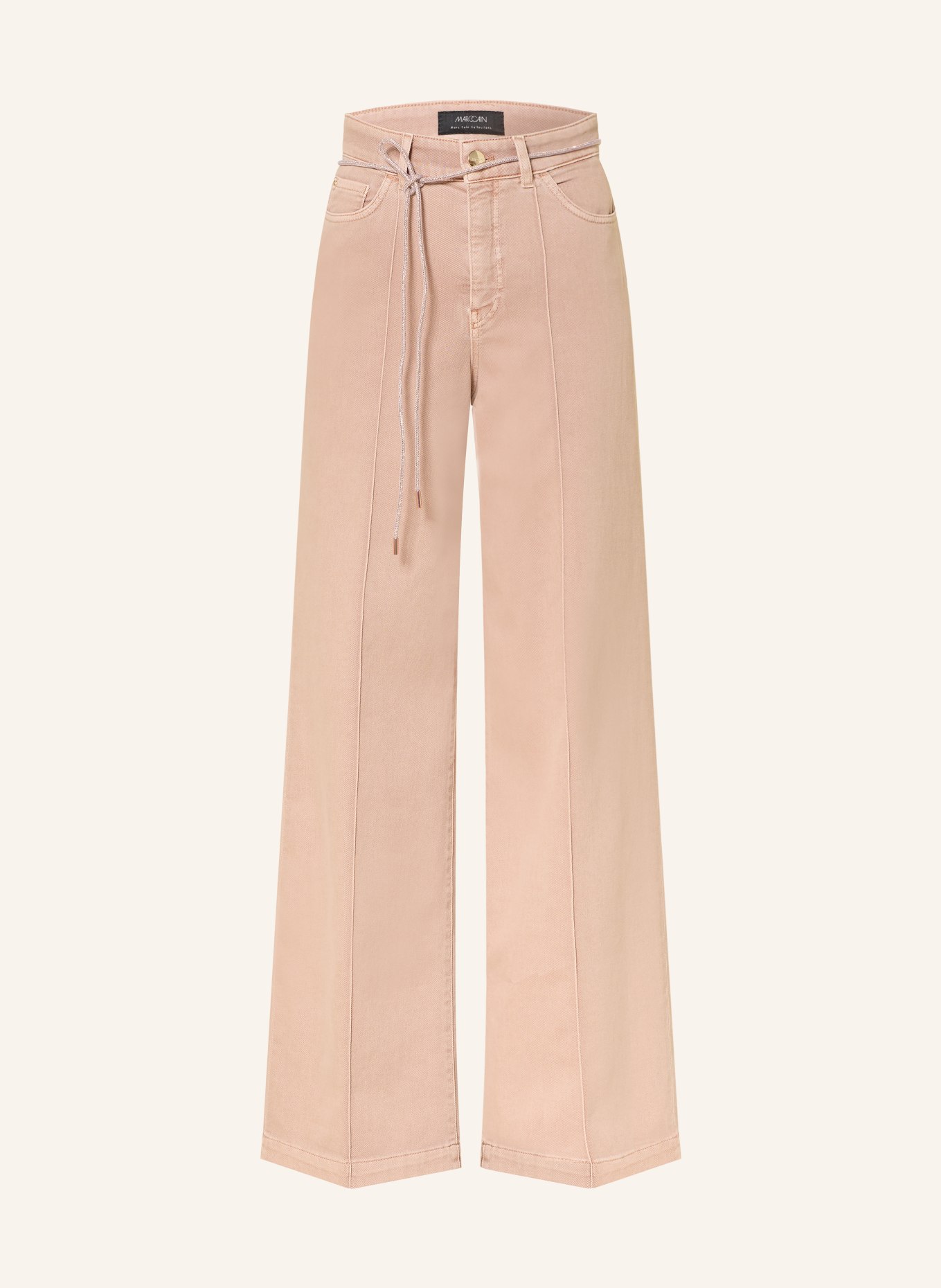 MARC CAIN Wide Leg Jeans WARRI mit Schmucksteinen: 619 warm taupe new