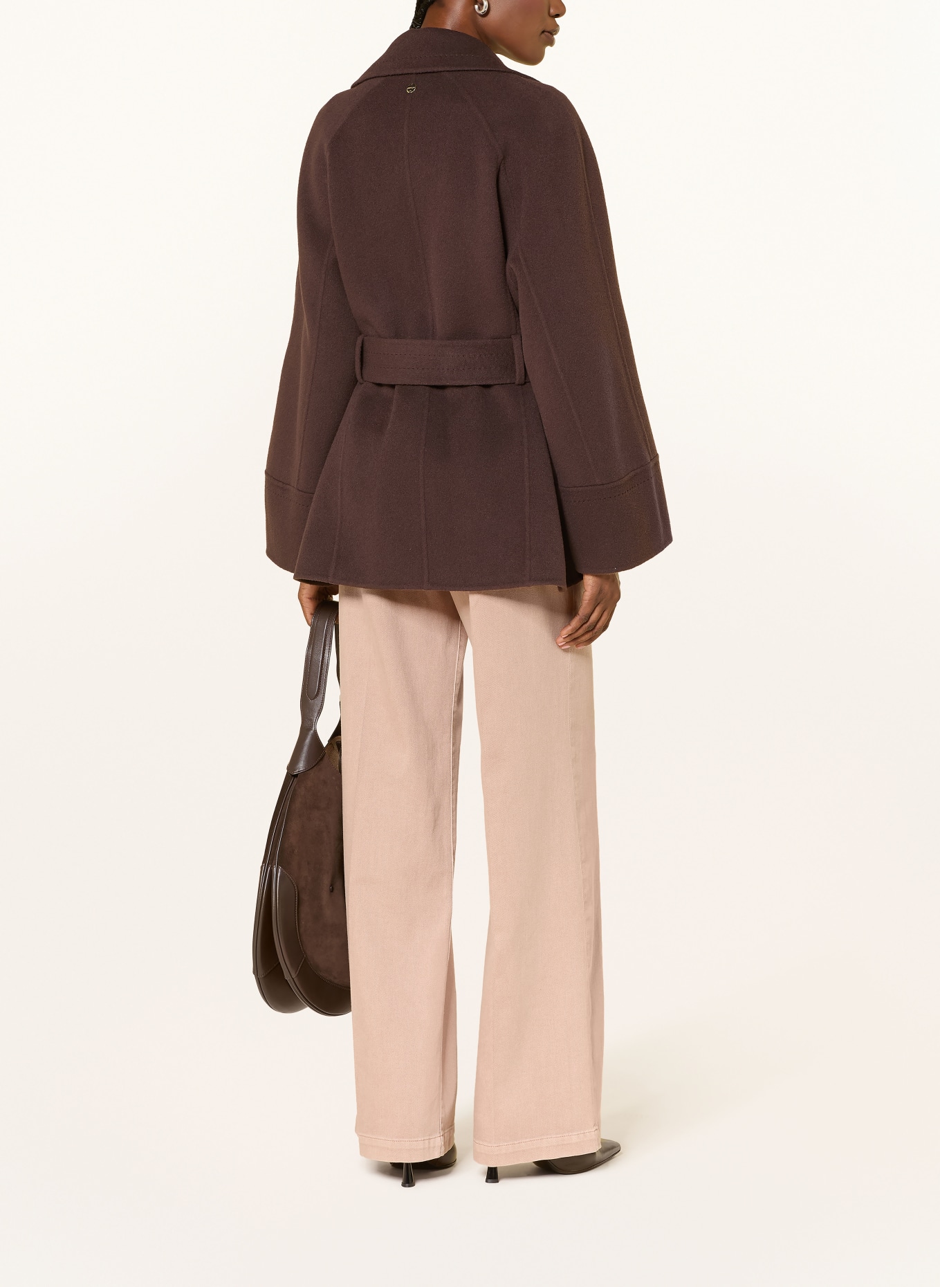 MARC CAIN Wide Leg Jeans WARRI mit Schmucksteinen: 619 warm taupe new