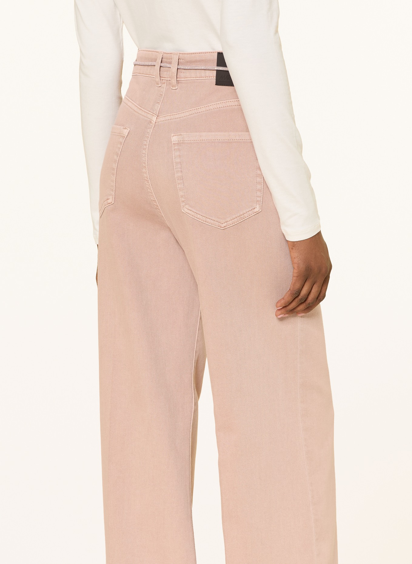 MARC CAIN Wide Leg Jeans WARRI mit Schmucksteinen: 619 warm taupe new