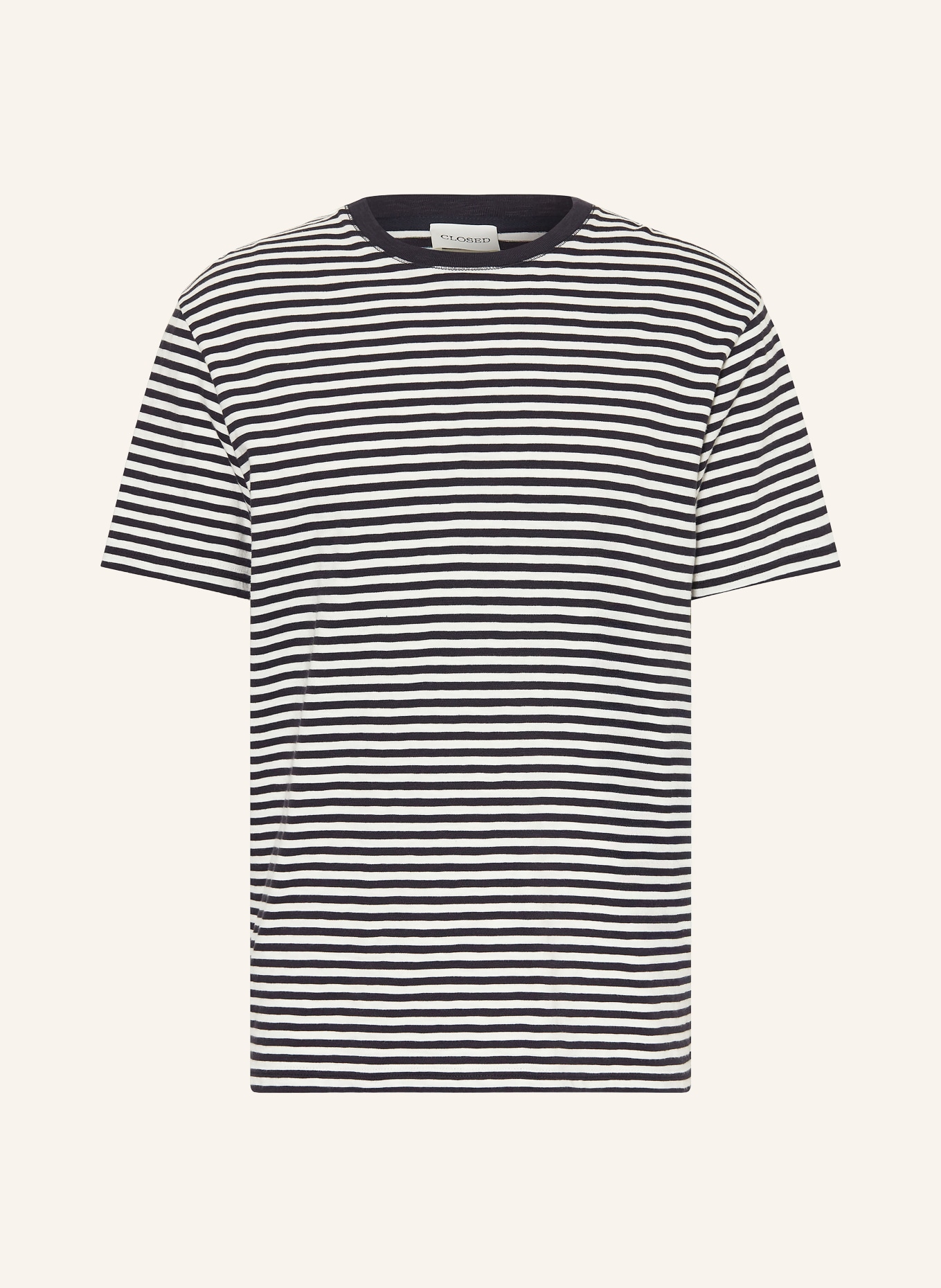 CLOSED T-shirt: ÉCRU / BLEU FONCÉ