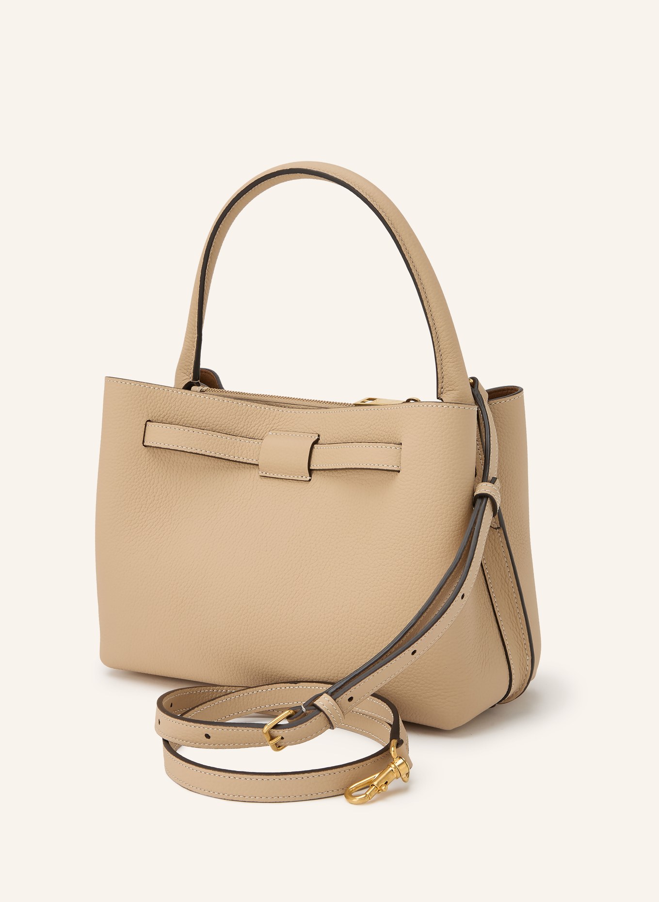 TOD'S TIM handbag: BEIGE / GOLD