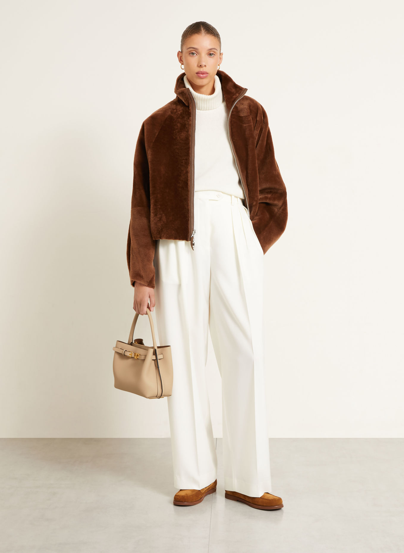 TOD'S Handtas TIM: BEIGE / GOUD