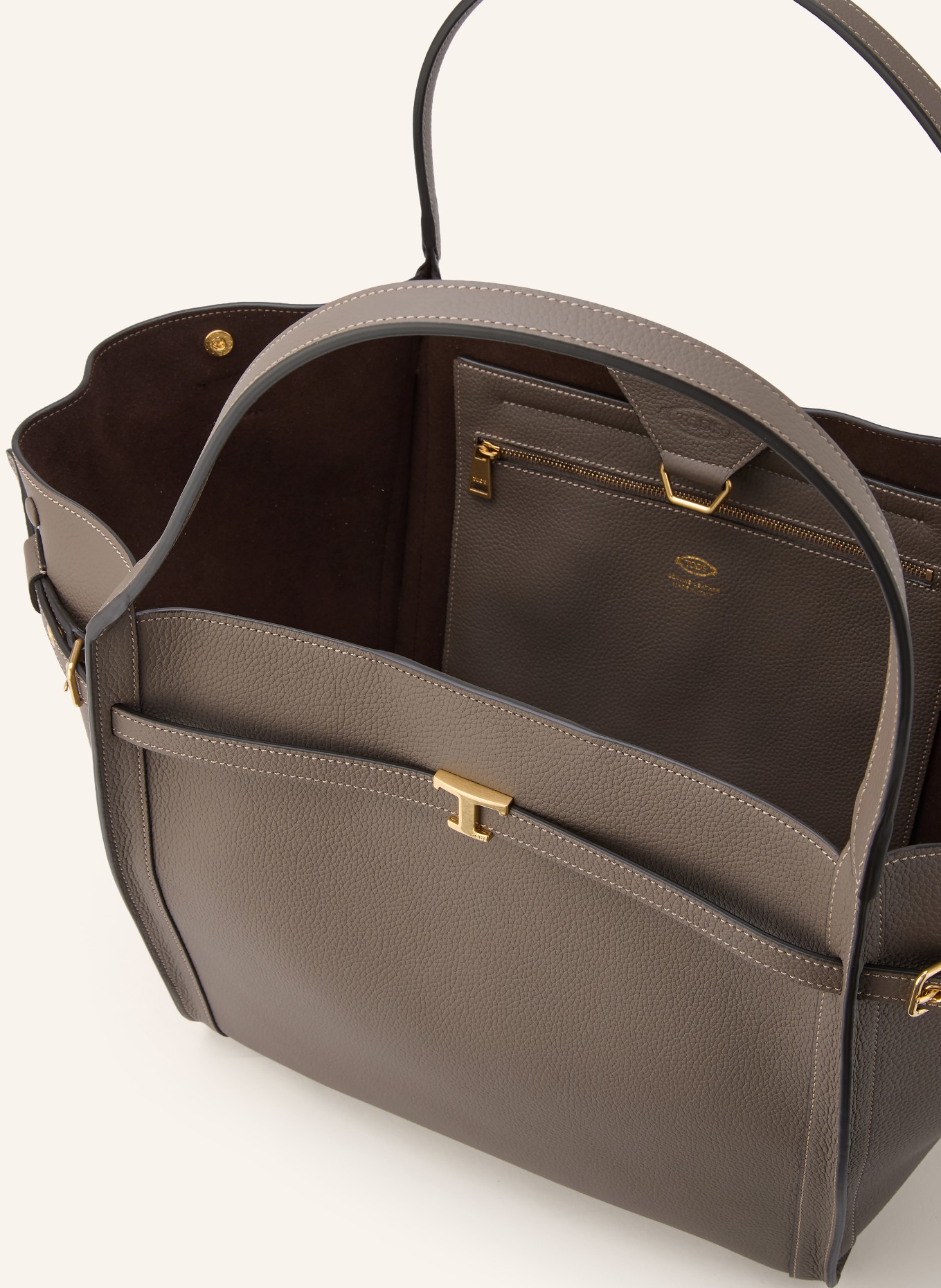 TOD'S Boodschappentas MEDIUM: TAUPE