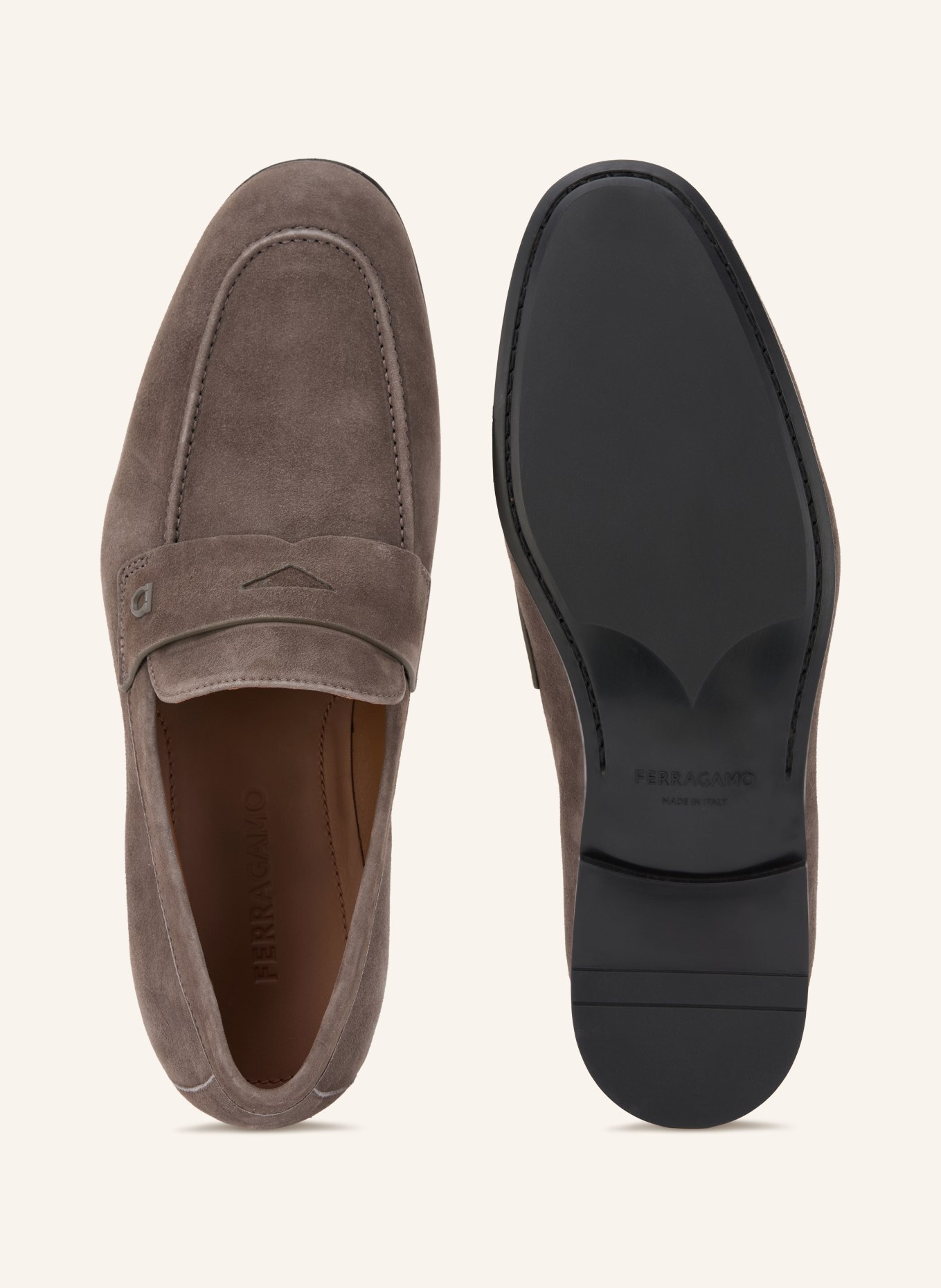 FERRAGAMO Penny loafers: SZARY