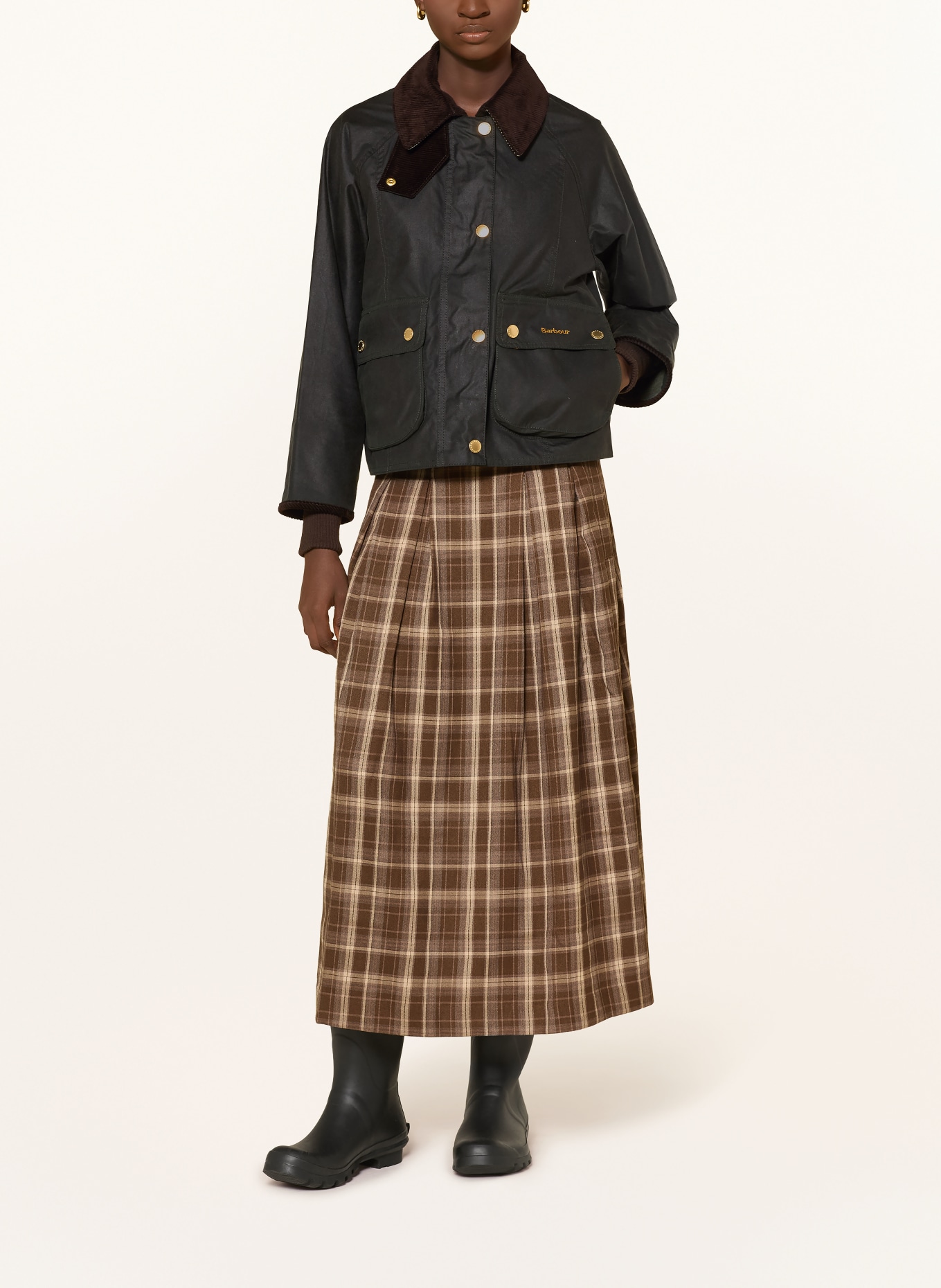 Barbour Fieldjacket BEADNELL: DUNKELGRÜN / DUNKELBRAUN