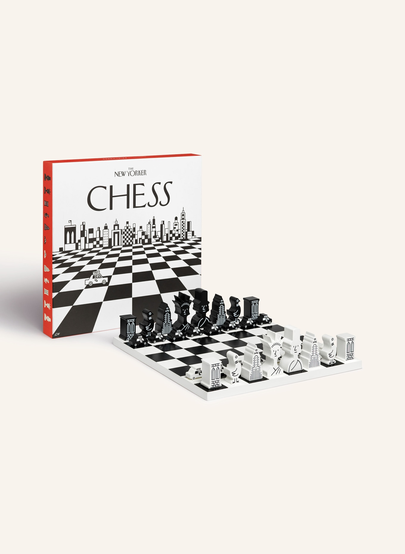 PRINTWORKS Bordspel Schaken CHESS NYC: ZWART / WIT