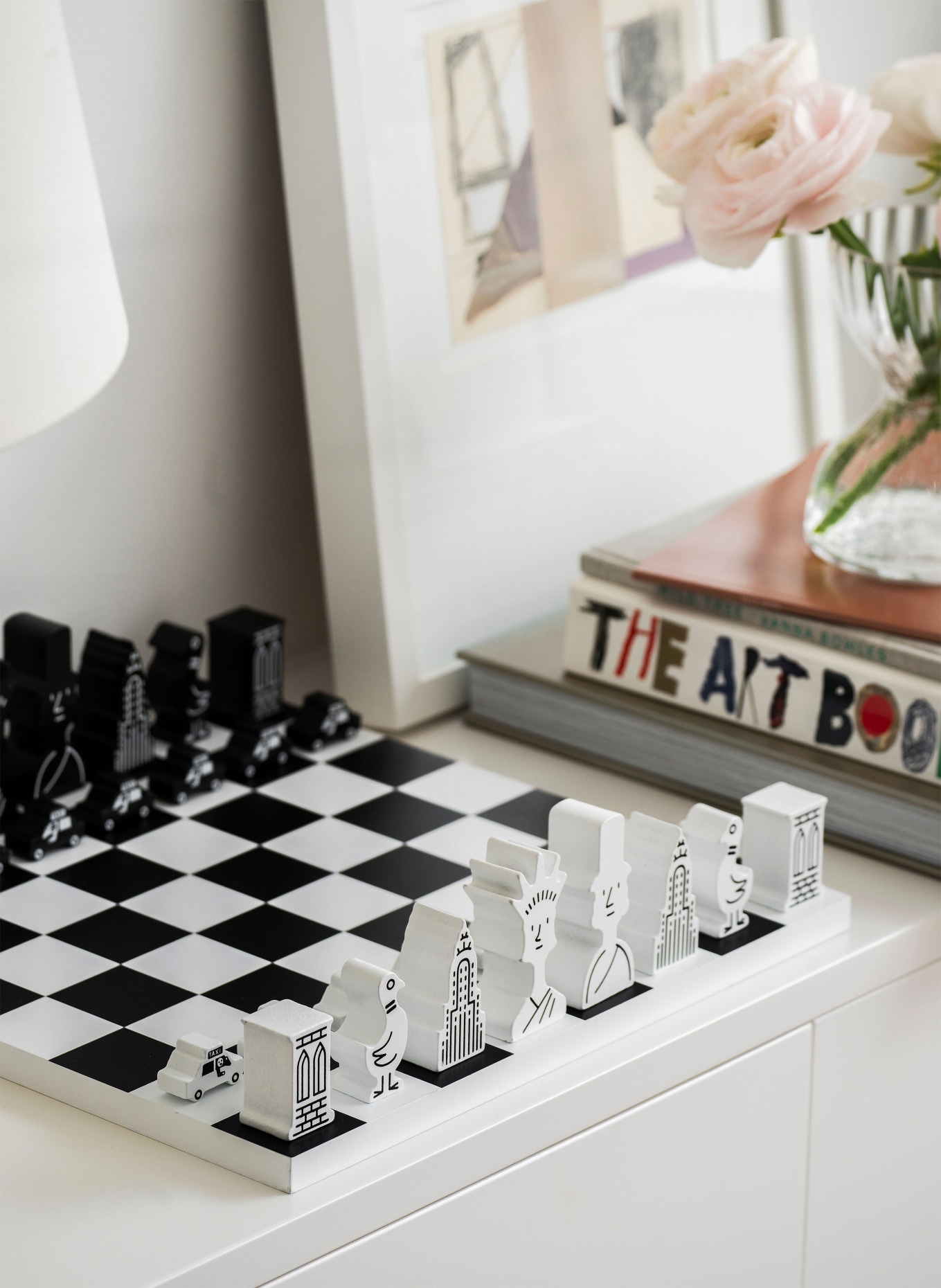 PRINTWORKS Bordspel Schaken CHESS NYC: ZWART / WIT