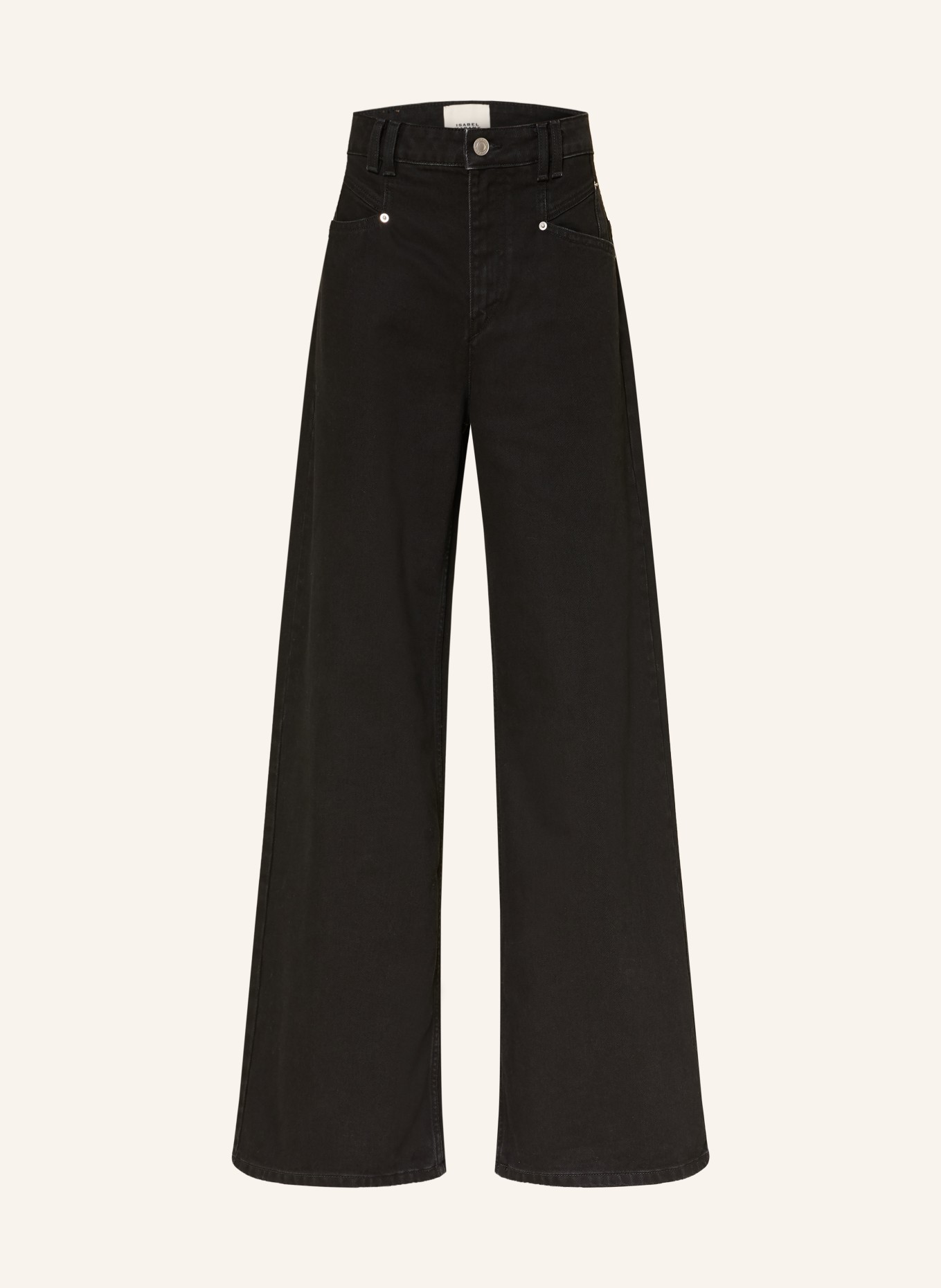 MARANT ÉTOILE Wide Leg Jeans LEMONY: 02FK FADED BLACK