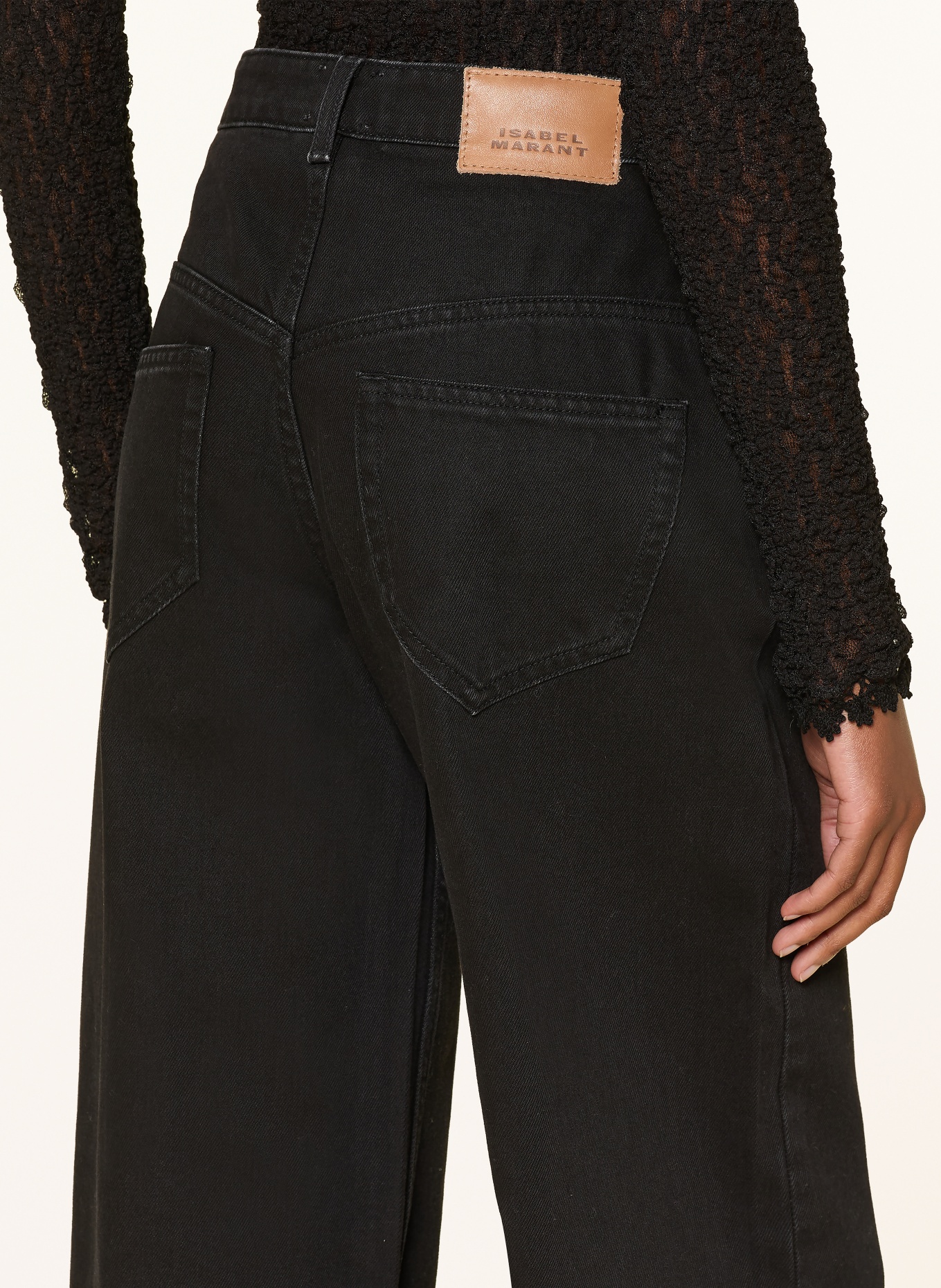 MARANT ÉTOILE Wide Leg Jeans LEMONY: 02FK FADED BLACK