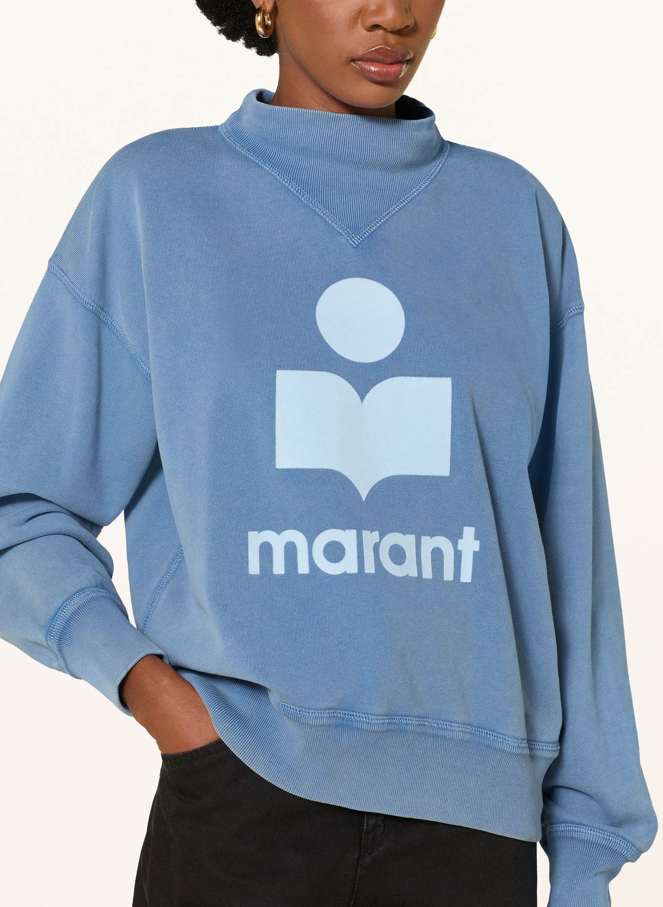 MARANT ÉTOILE AKI sweatshirt: BLUE / LIGHT BLUE