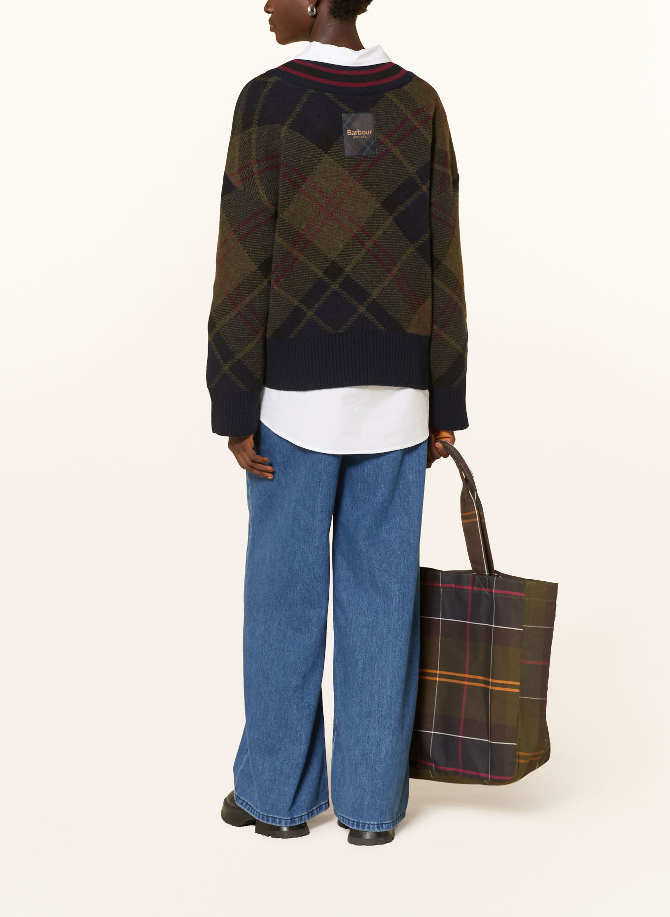 Barbour Jeans med brede ben MAISIE: IN72 Dark Indigo Wash