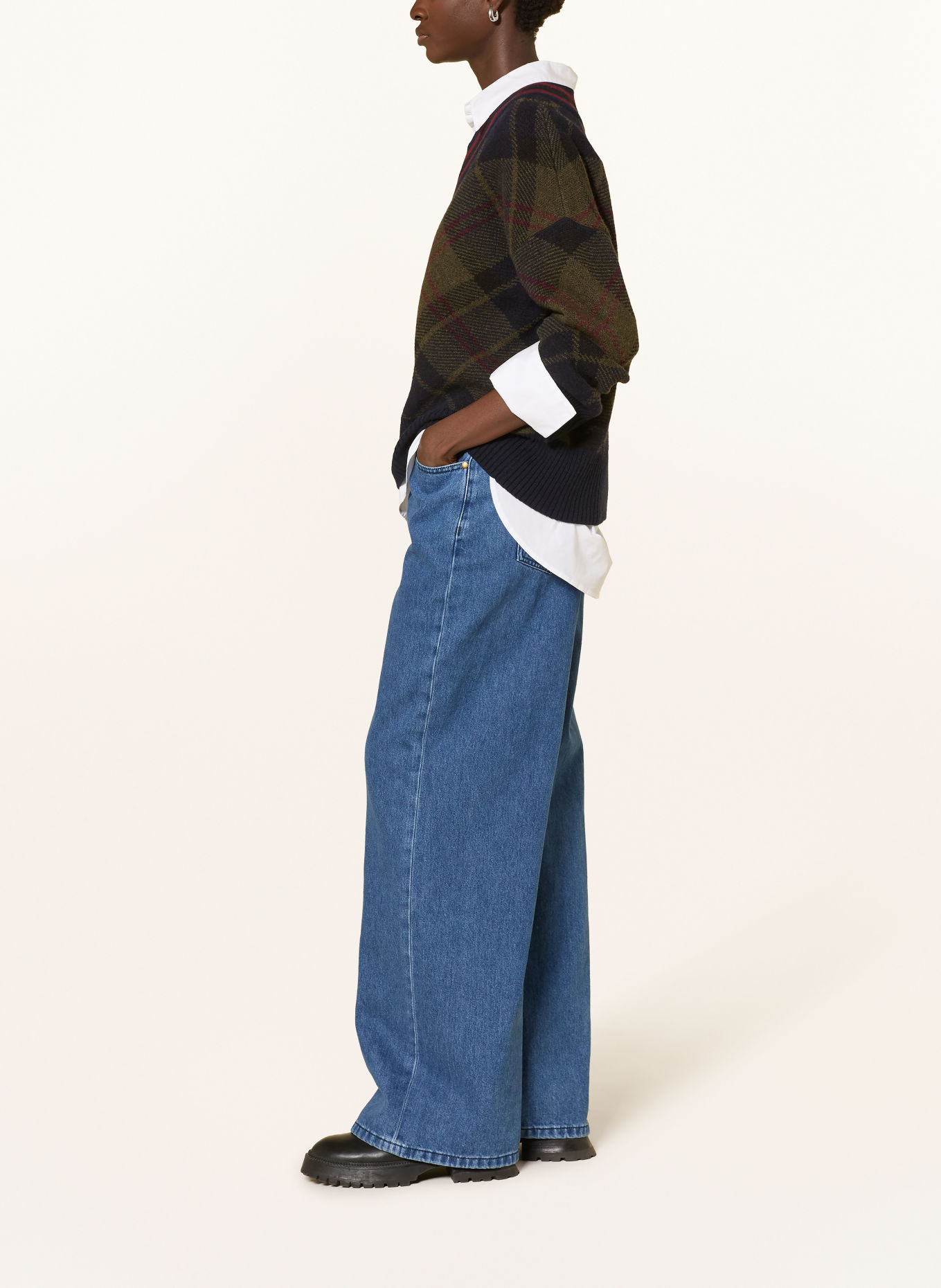 Barbour Jeans med brede ben MAISIE: IN72 Dark Indigo Wash
