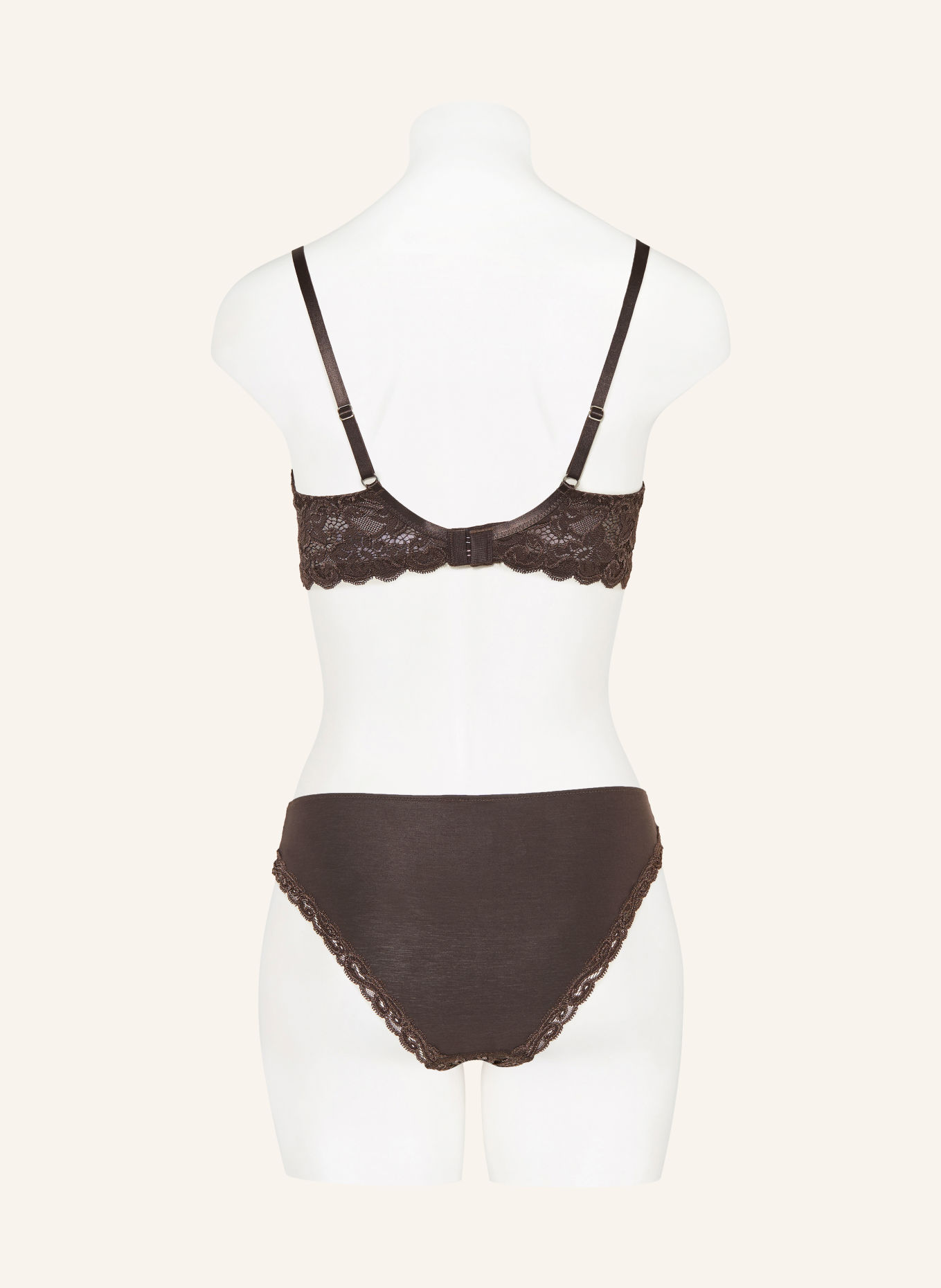 HANRO MOMENTS molded cup bra: DARK BROWN
