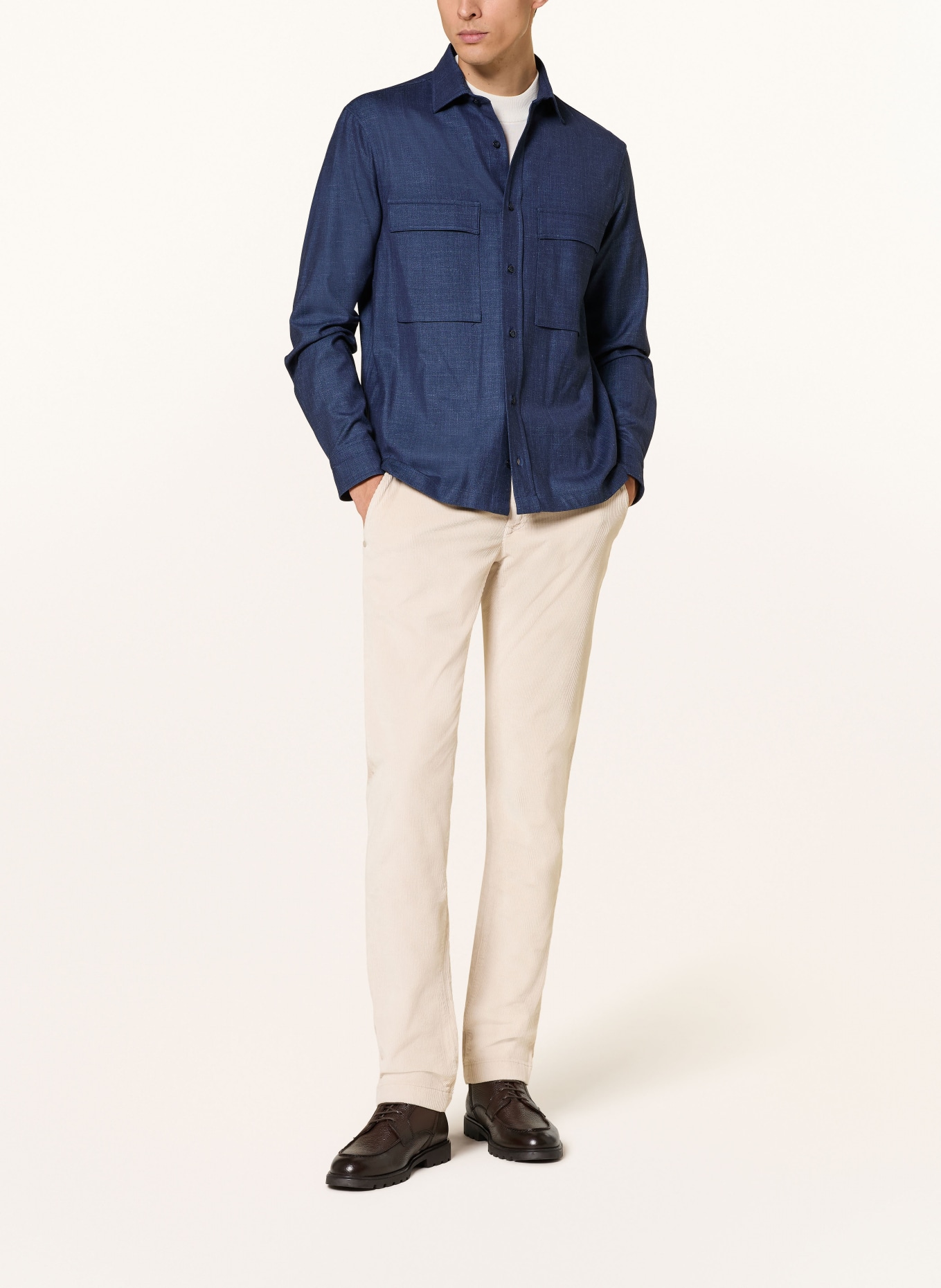PAUL & SHARK Overshirt v džínovém stylu: TMAVĚ MODRÁ