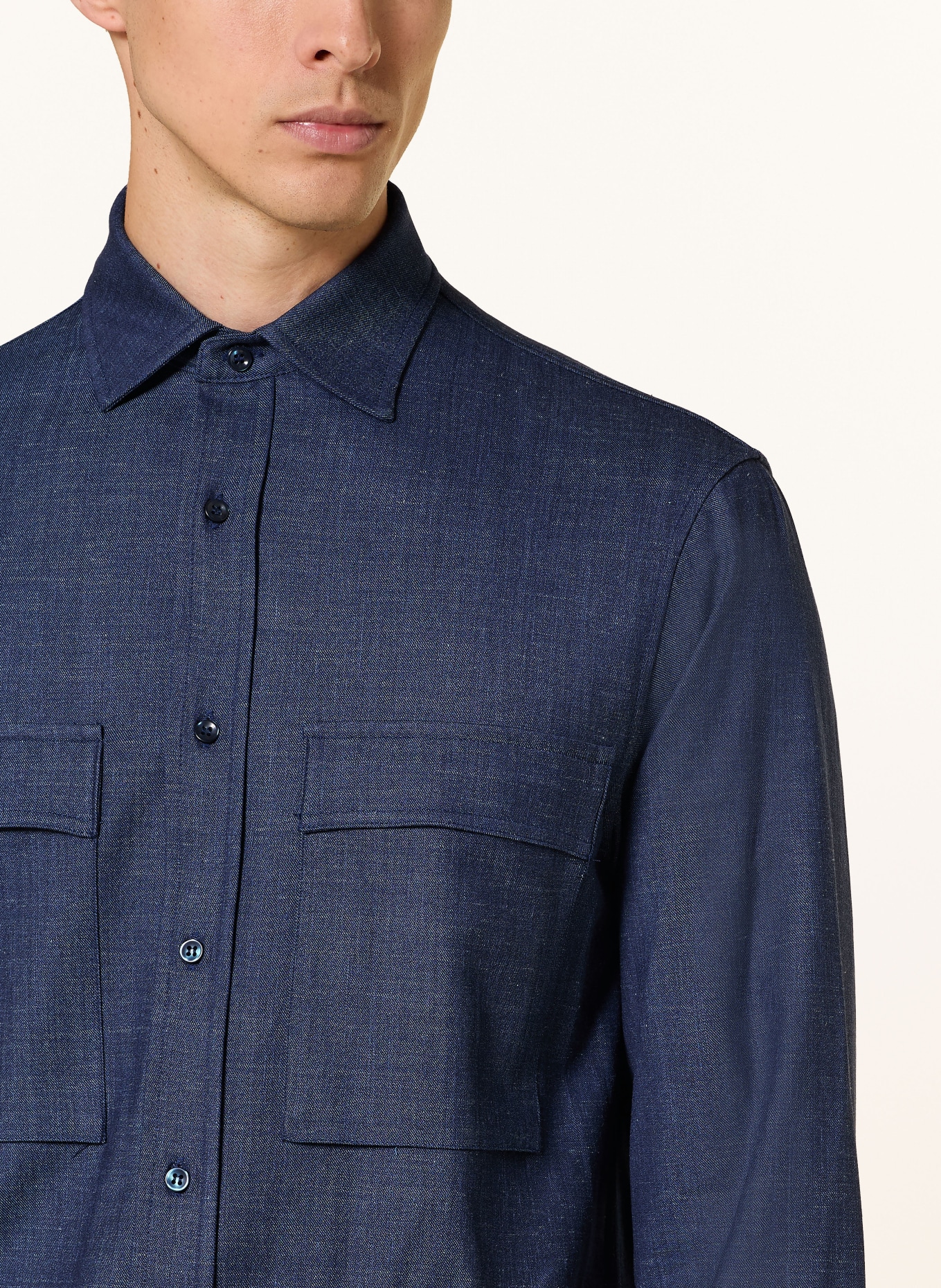 PAUL & SHARK Overshirt v džínovém stylu: TMAVĚ MODRÁ