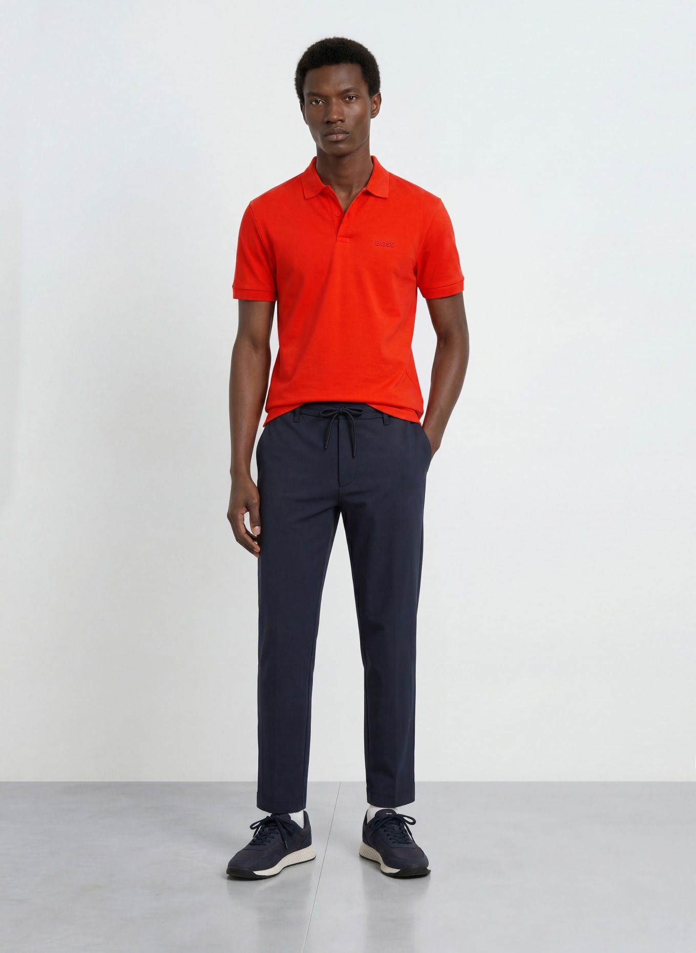 BOSS Tricou polo din piqué PIO: ROȘU
