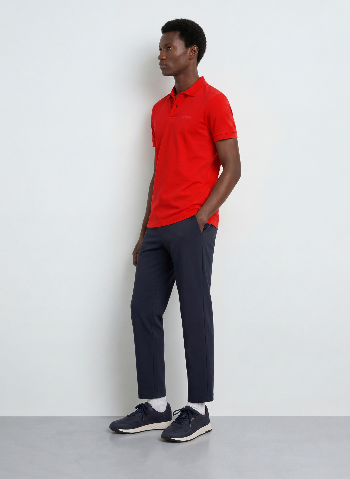 BOSS Tricou polo din piqué PIO: ROȘU