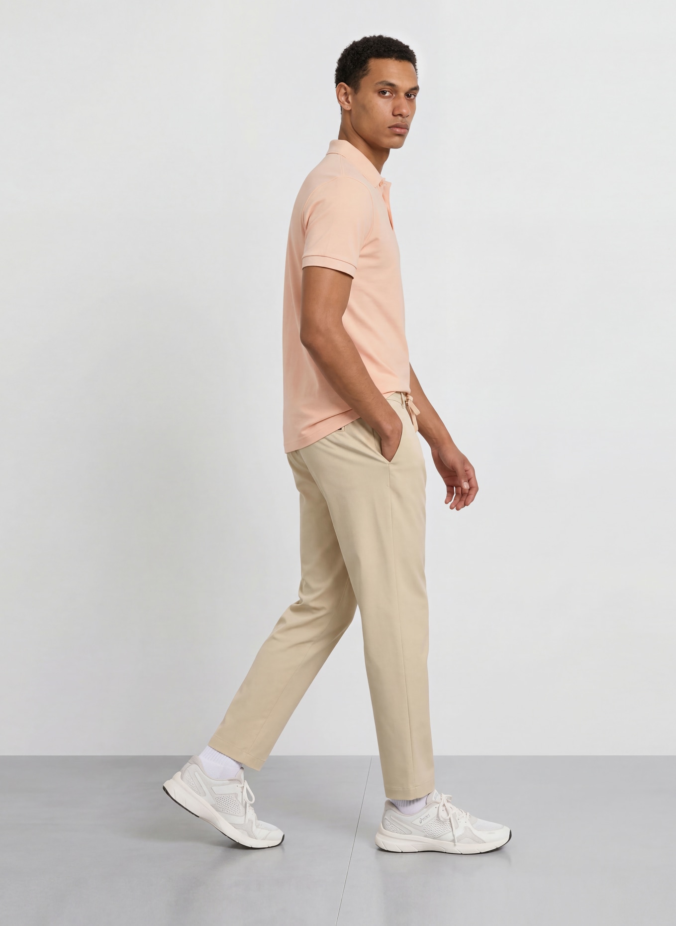 BOSS Polo piqué PIO: ORANGE CLAIR