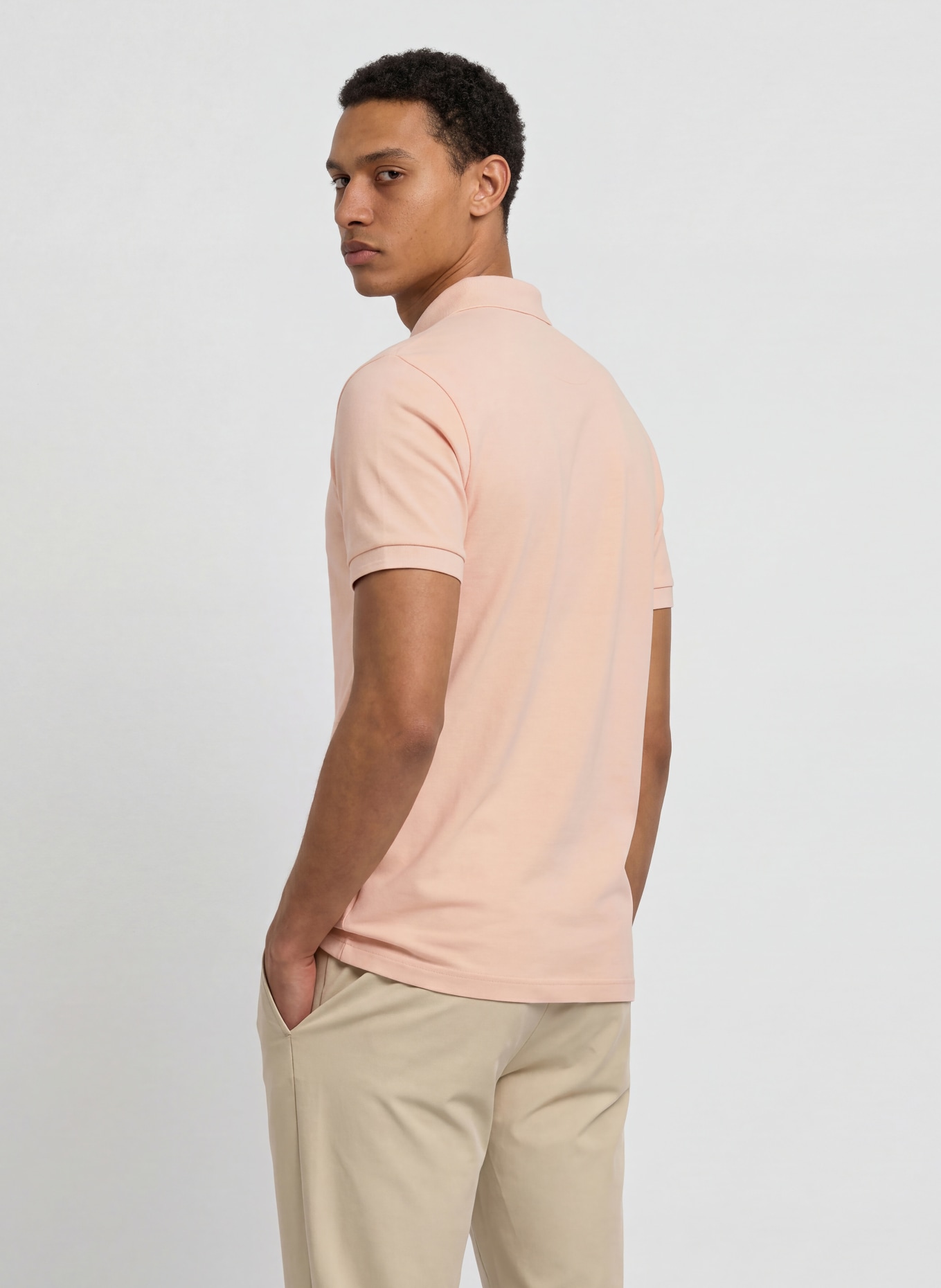 BOSS Polo piqué PIO: ORANGE CLAIR