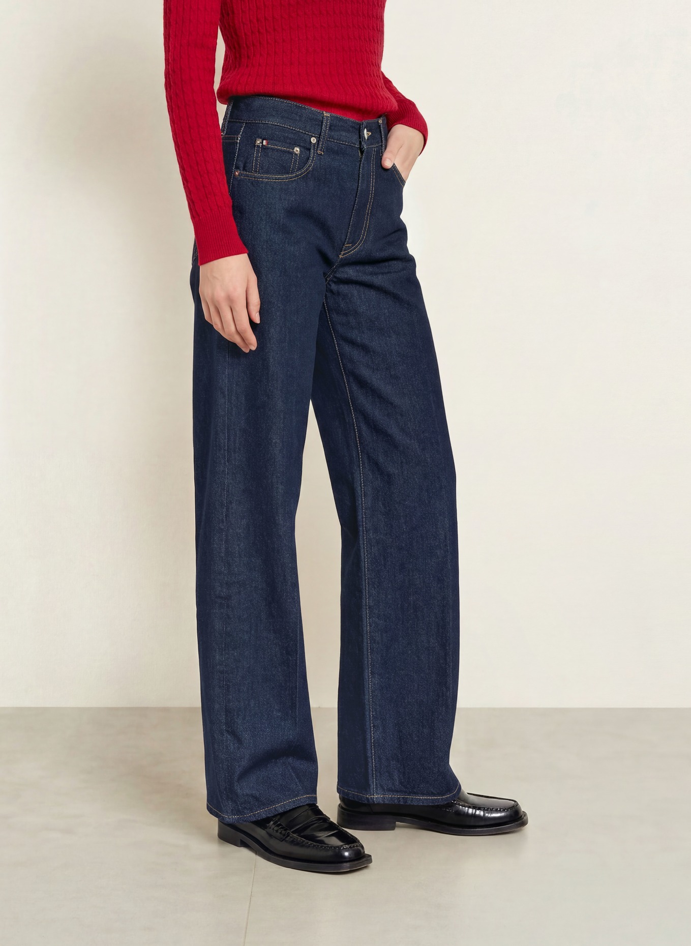TOMMY HILFIGER Wide-leg jeans: 1AR Rinse New Doreen
