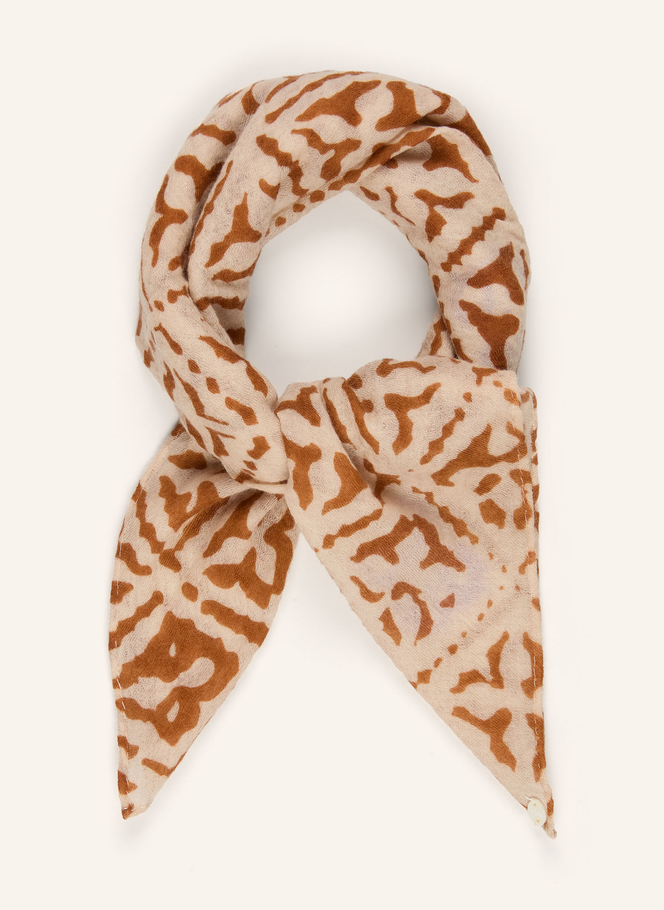 friendly hunting Cashmere-Tuch: CREME / COGNAC / HELLLILA