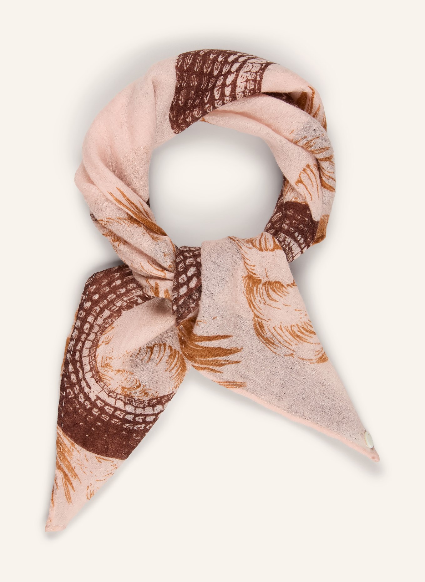 friendly hunting Kasjmier sjaal: ROSE CLAIR / MARRON FONCÉ / BRUIN