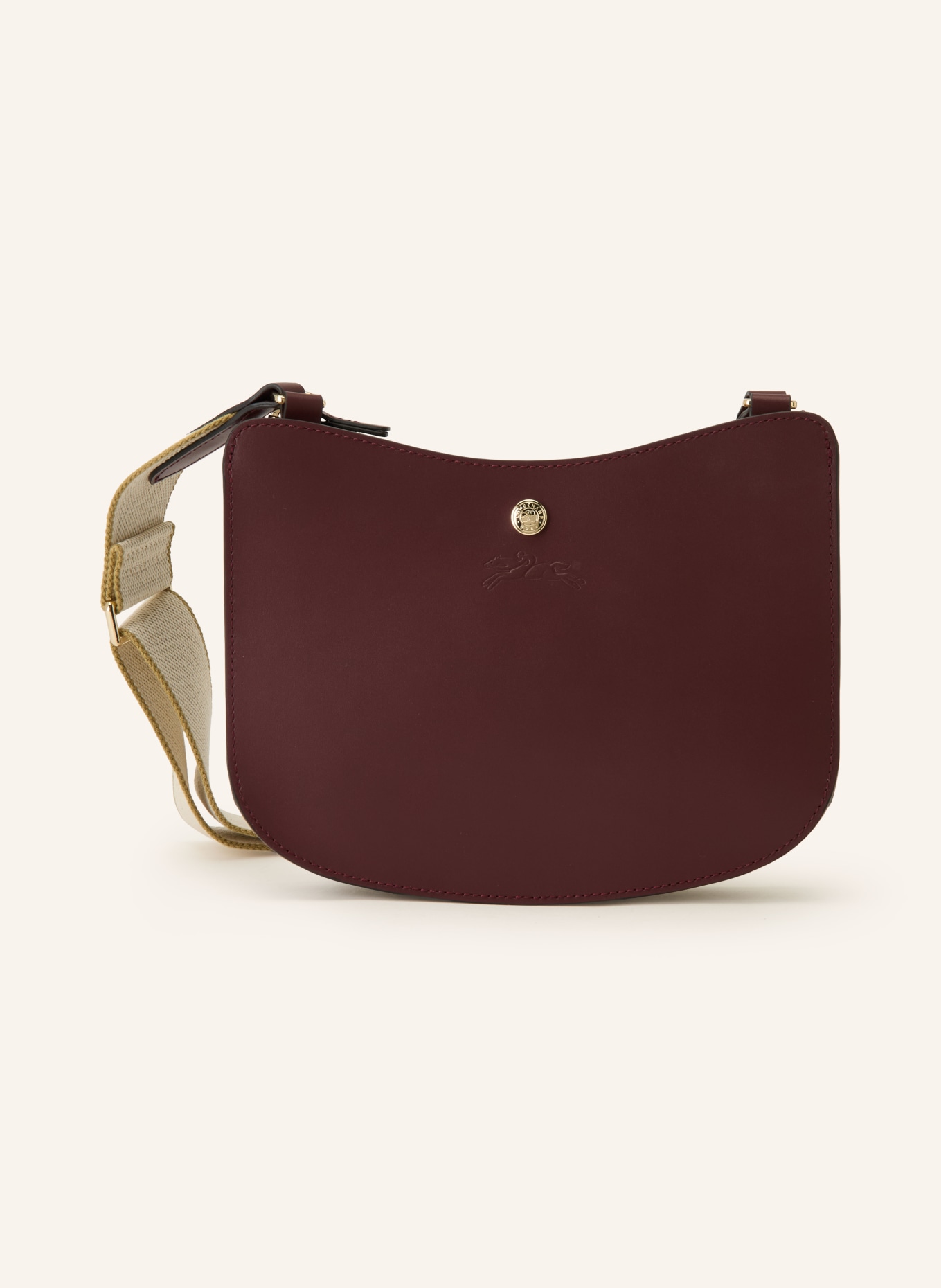 LONGCHAMP Umhängetasche EPURE: DUNKELROT / GOLD / CREME