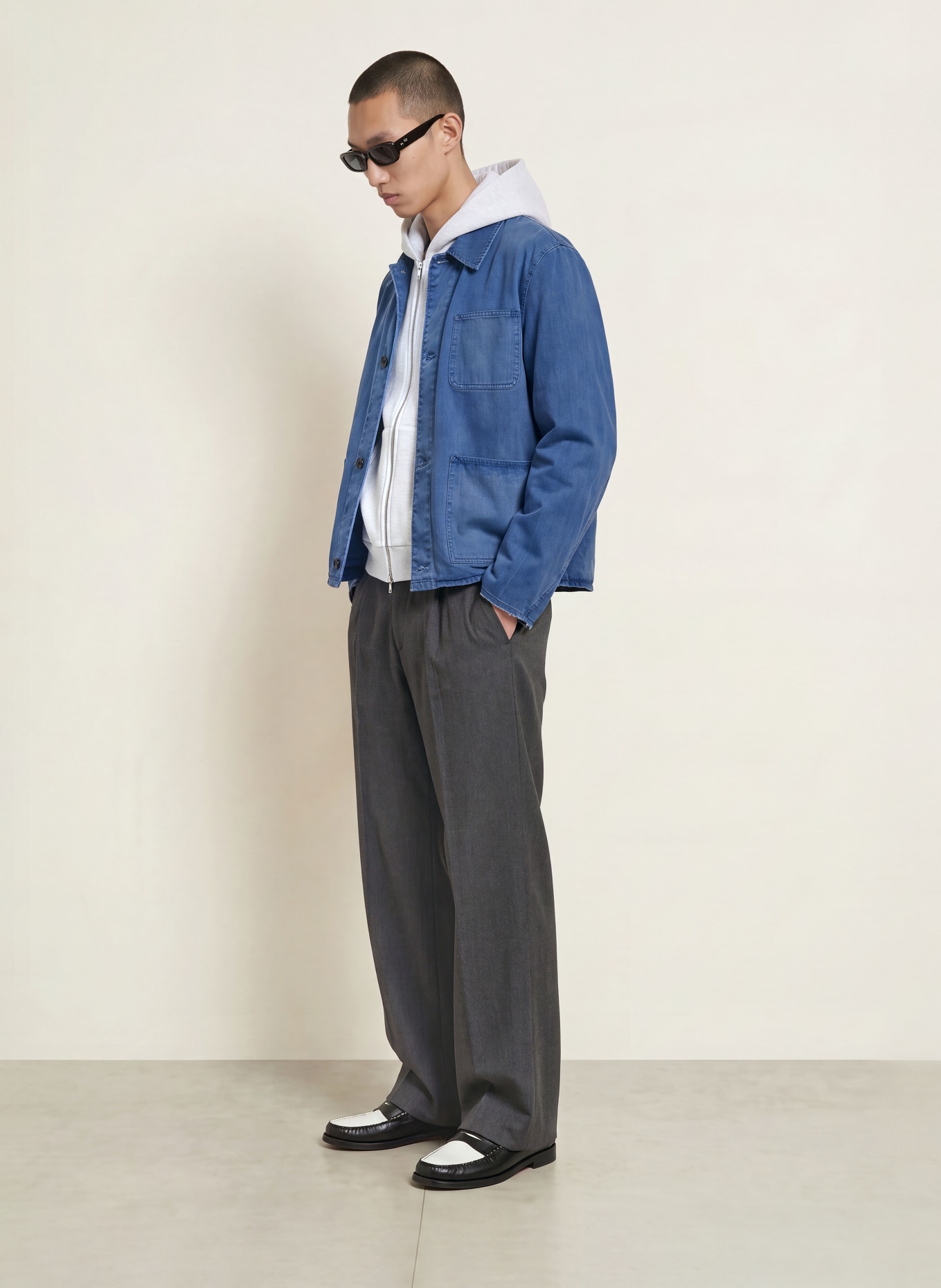 COLE BUXTON Jeans-Overjacket: BLAU