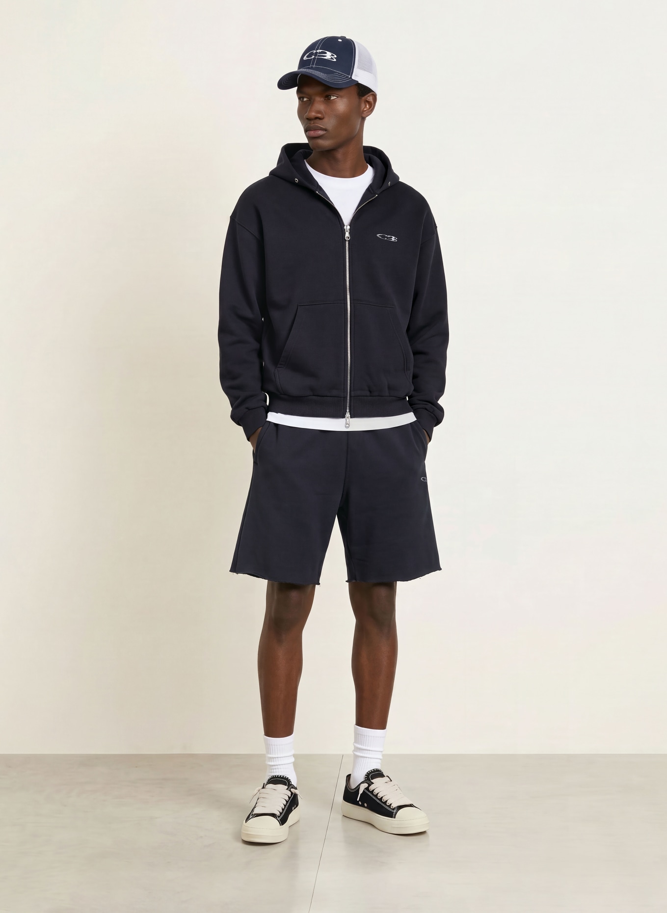 COLE BUXTON Sweatjacke: SCHWARZ