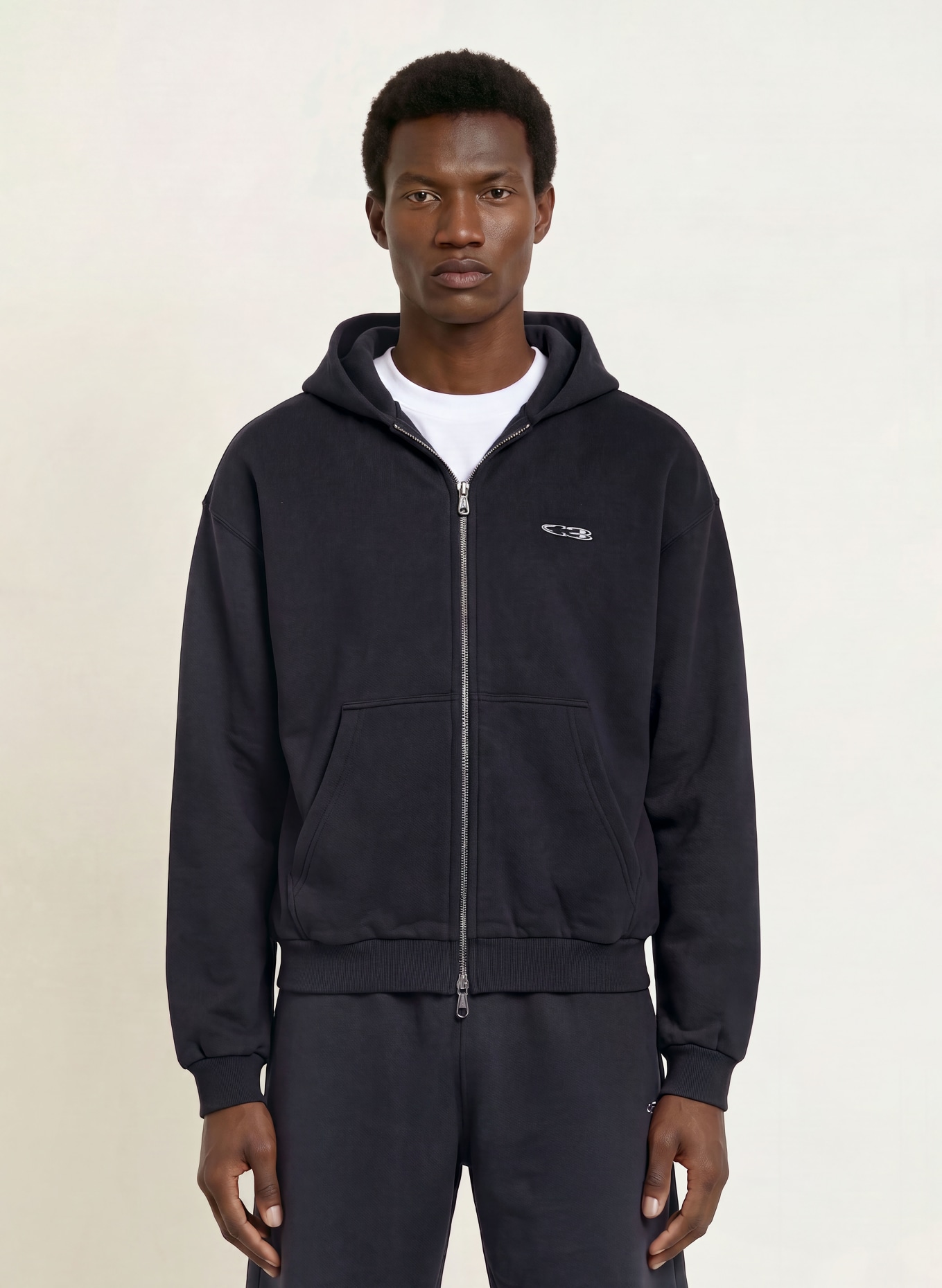 COLE BUXTON Sweatjacke: SCHWARZ